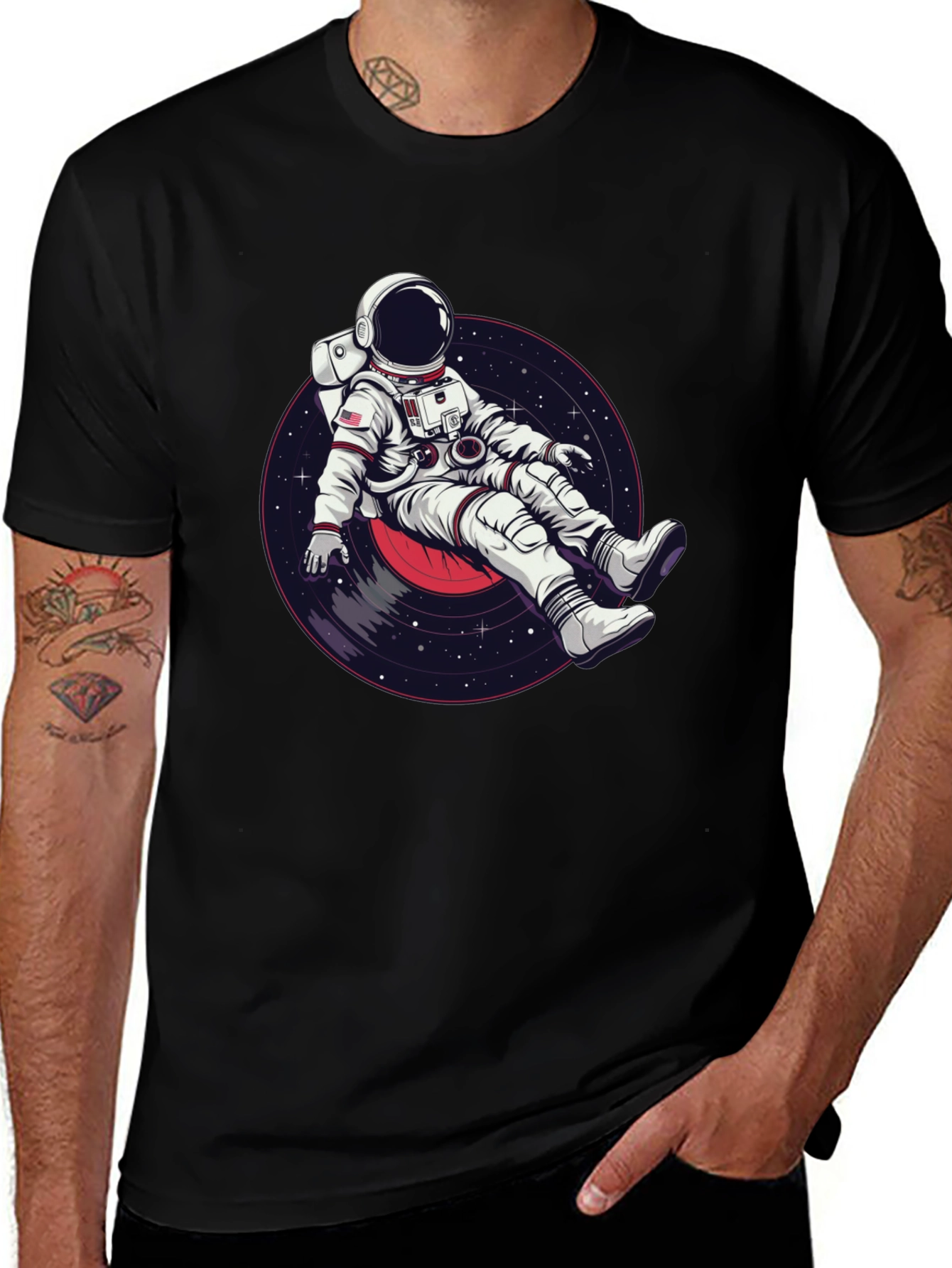 Variant 19 of Astronaut Record T-Shirt - Space Music