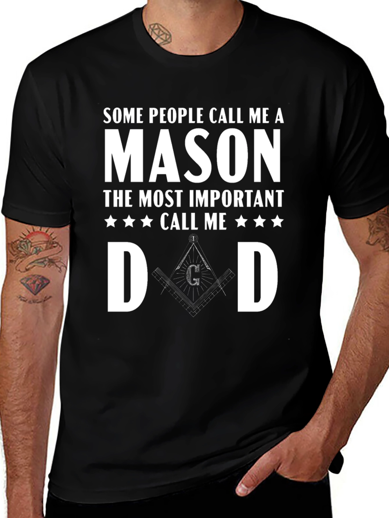 Mason Dad T-Shirt - Black Cotton Blend Father's Day Tee