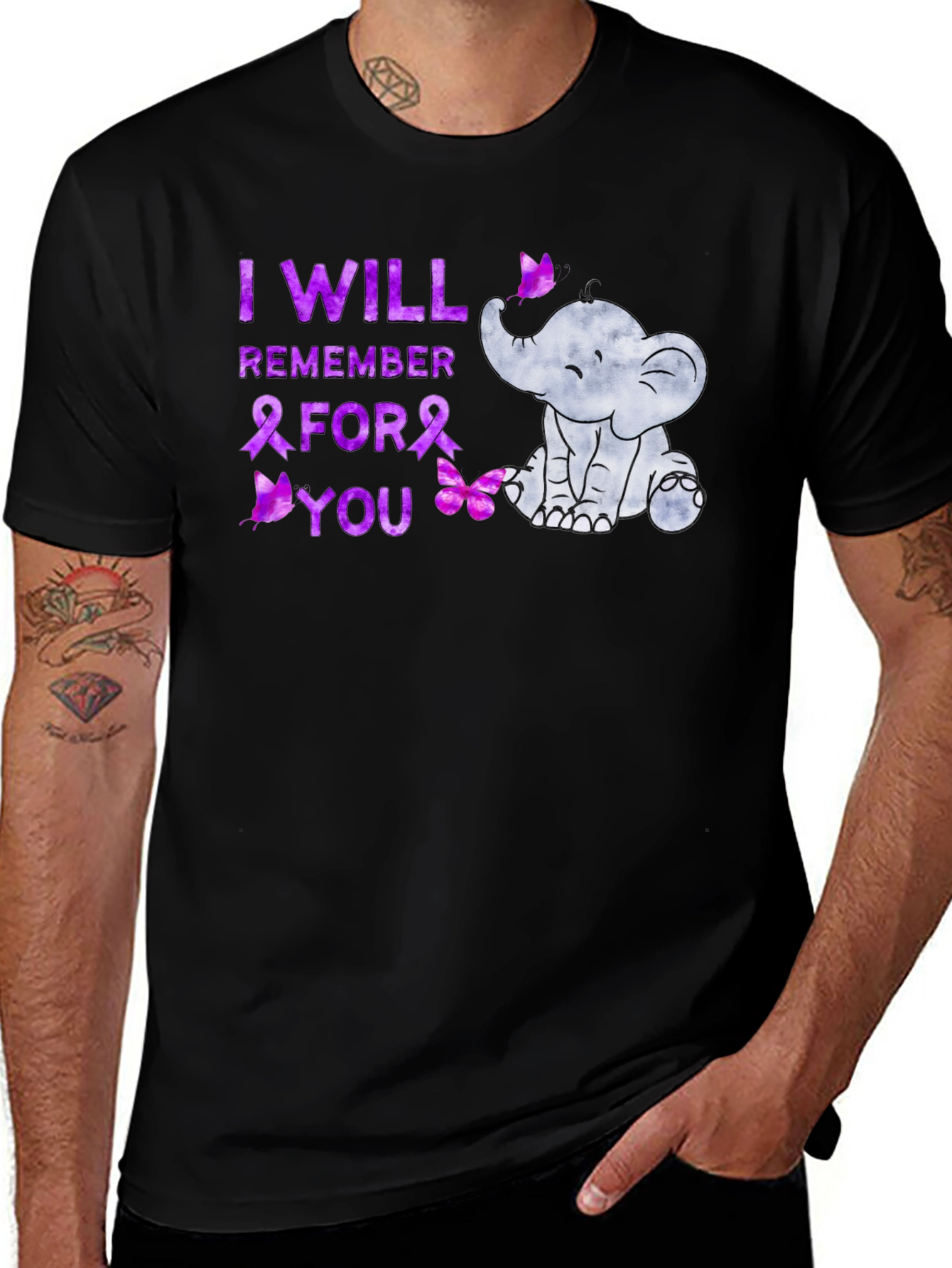 Variant 7 of I Will Remember For You Elephant Awareness T-Shirt
