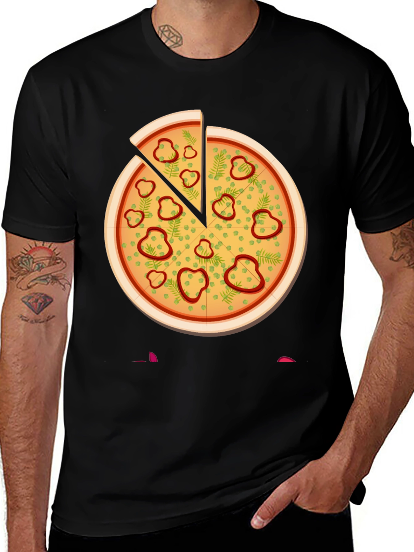 Variant 12 of Pizza Graphic Tee - Unisex Crew Neck