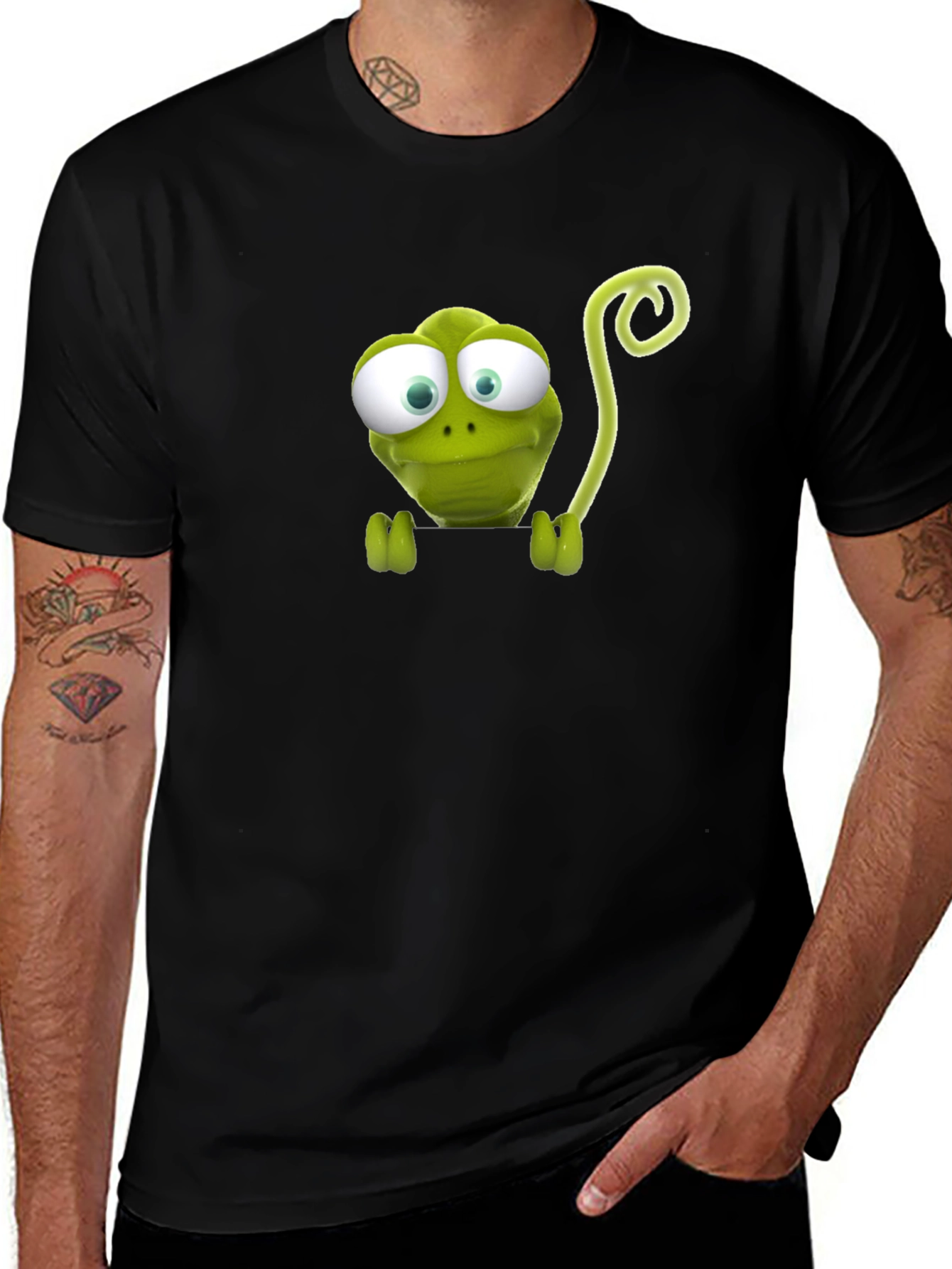 Variant 7 of Cartoon Chameleon Graphic T-Shirt