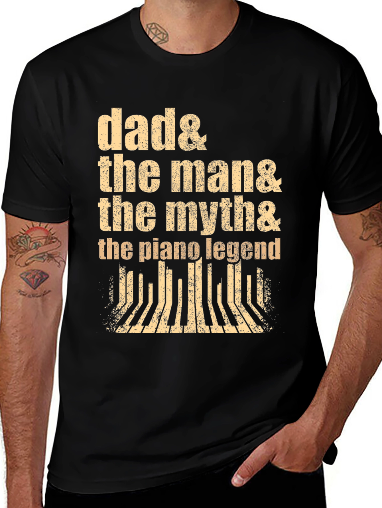 Variant 24 of Dad Piano Legend Graphic Tee - Musician Gift