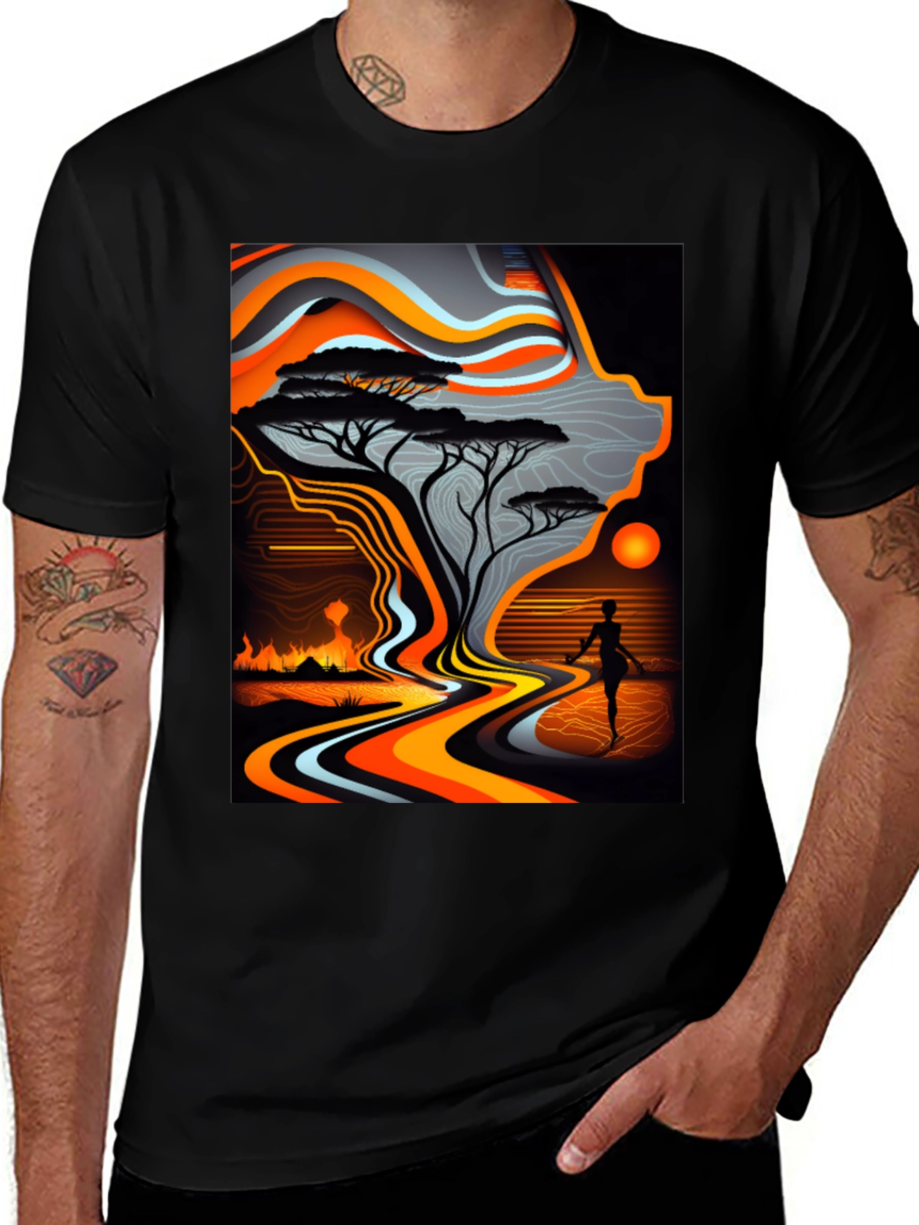 Variant 9 of Abstract Landscape Graphic Tee