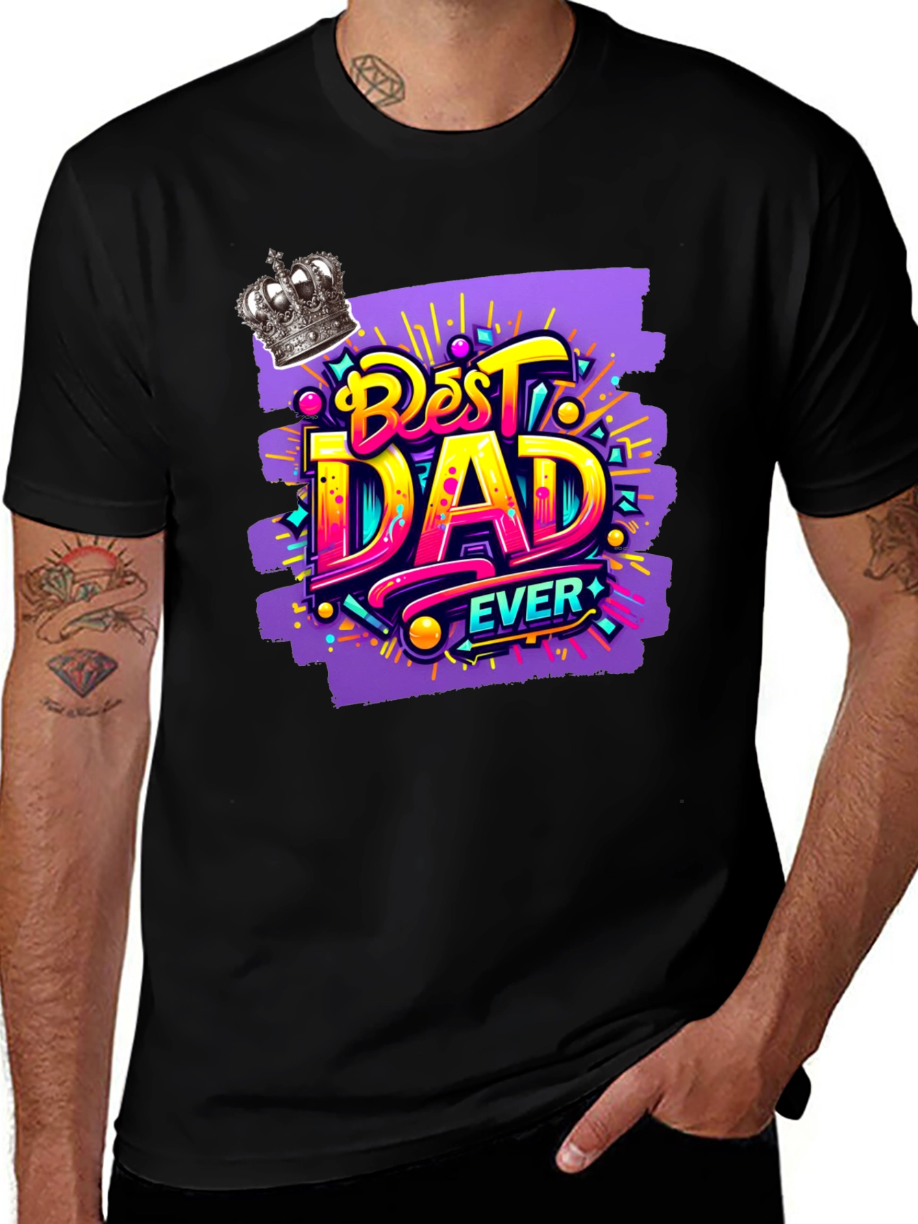 Variant 30 of Best Dad Ever Graphic T-Shirt