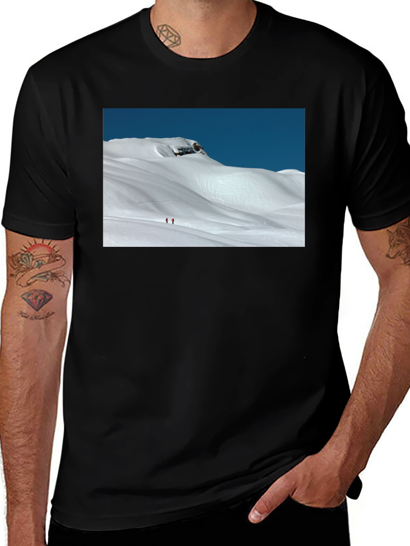 Variant 6 of Snowy Mountain Graphic T-Shirt