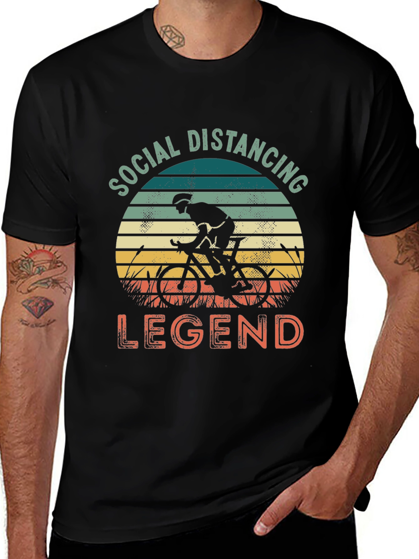 Variant 11 of Social Distancing Legend Cyclist Graphic T-Shirt
