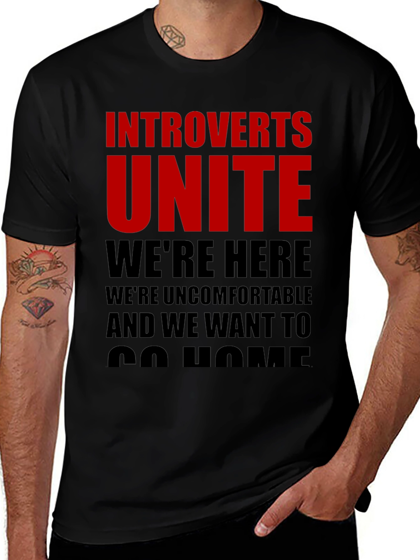 Introvert Unite T-Shirt - Funny Slogan Tee