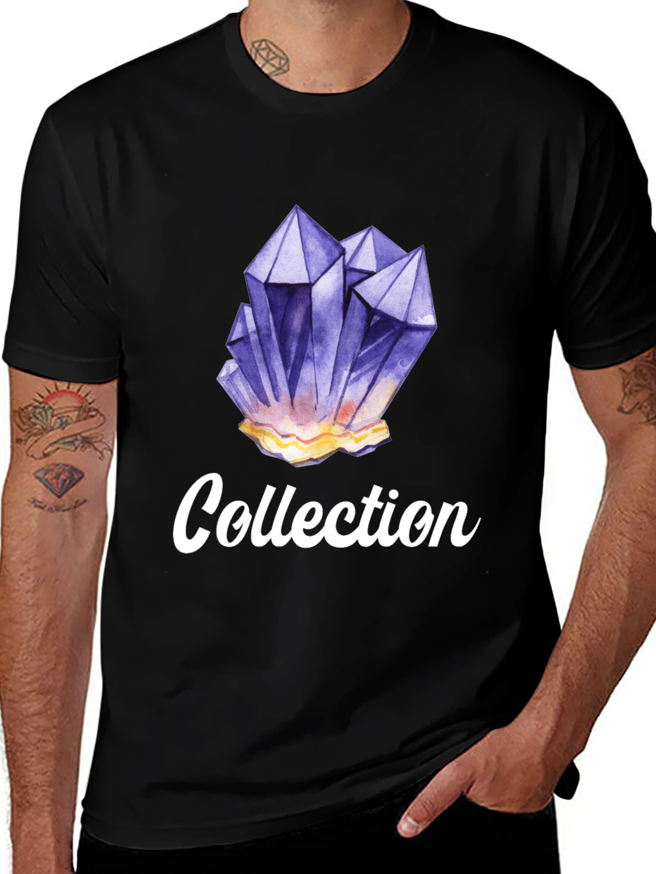 Variant 5 of Crystal Collection Graphic Tee - Unisex Black T-Shirt