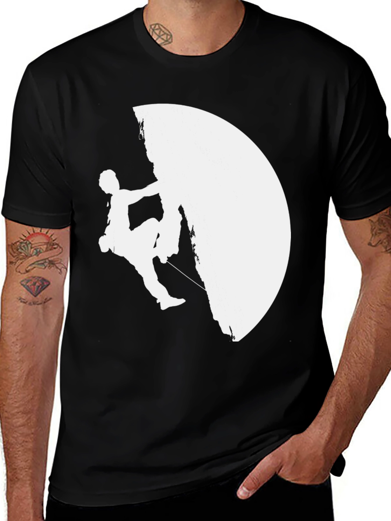 Variant 5 of Climbing Silhouette Graphic T-Shirt