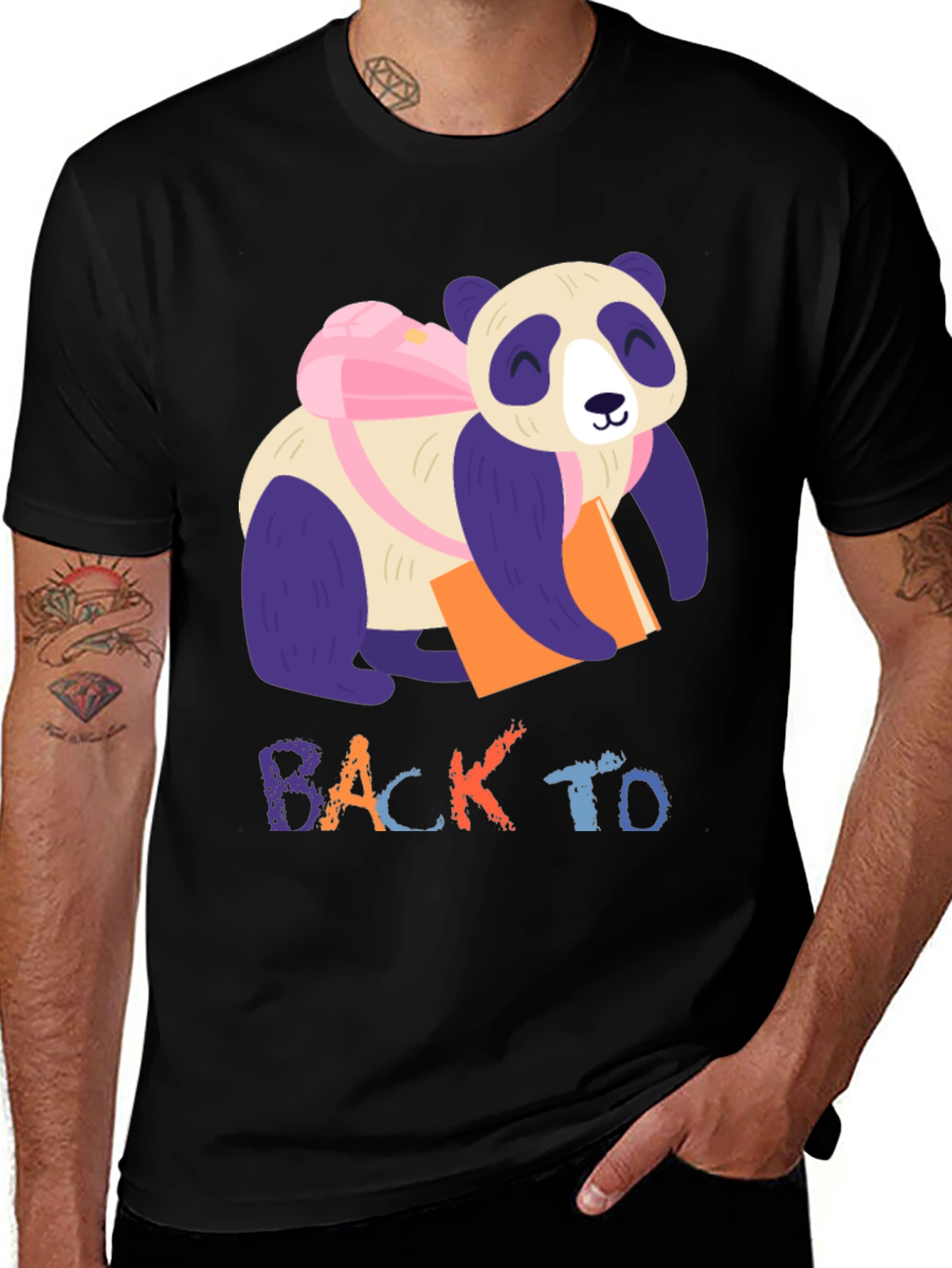 Variant 23 of Panda Back to School T-Shirt