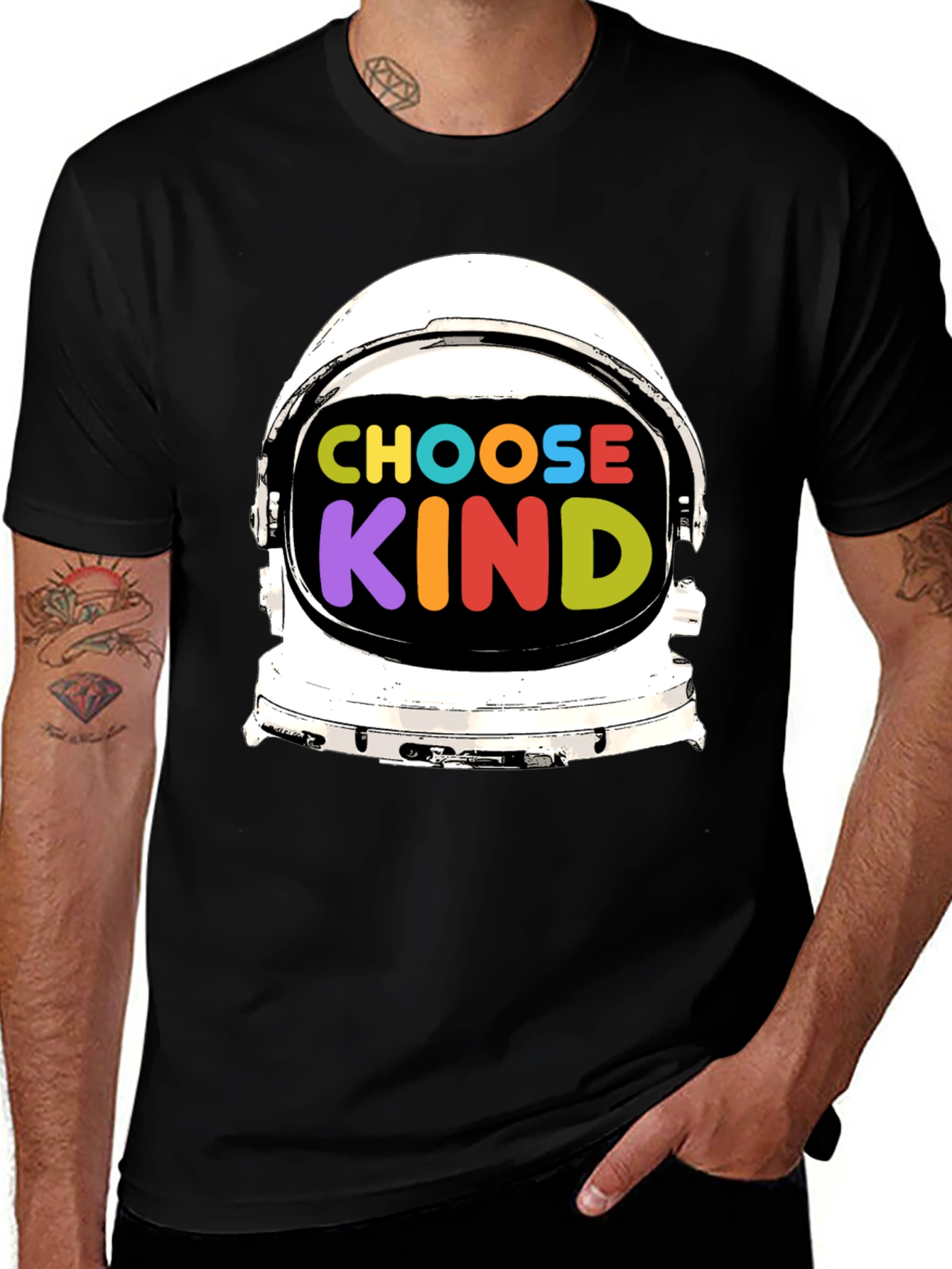 Variant 26 of Choose Kind T-Shirt, Astronaut Helmet Graphic