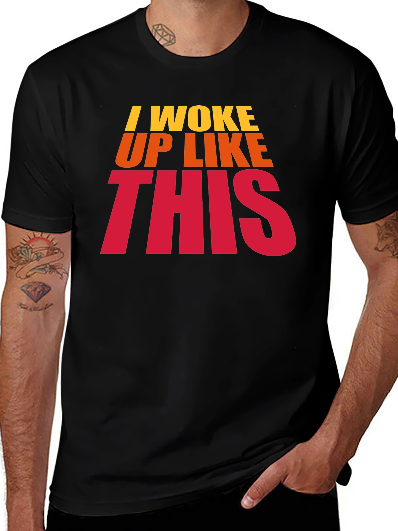 Variant 6 of I Woke Up Like This Black Graphic T-Shirt