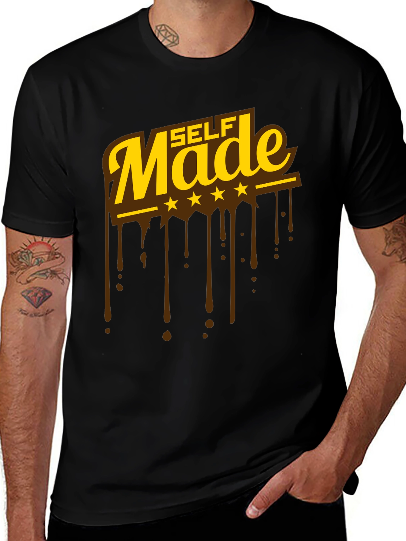 Variant 24 of Self Made Graphic Tee - Men's Black T-Shirt