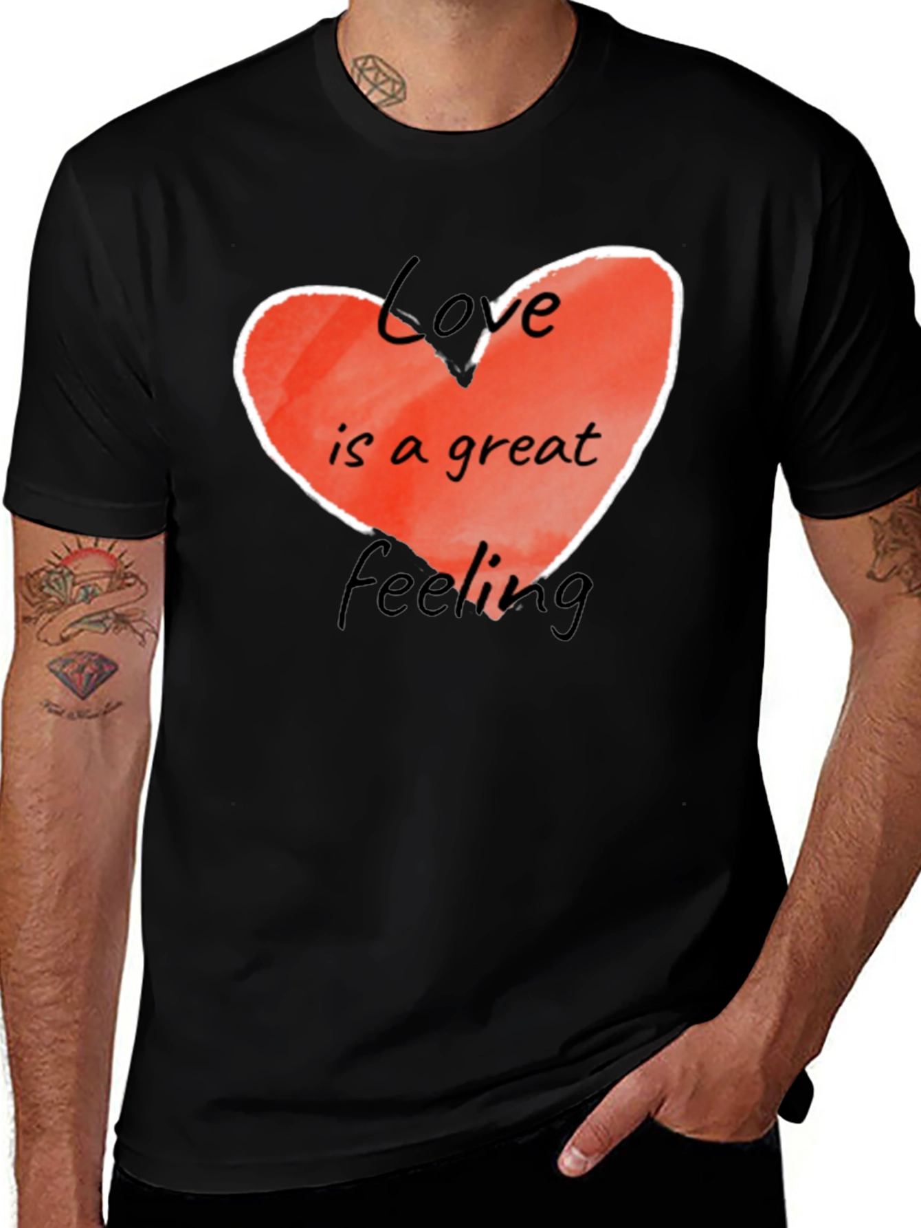 Love is a Great Feeling T-Shirt - Black