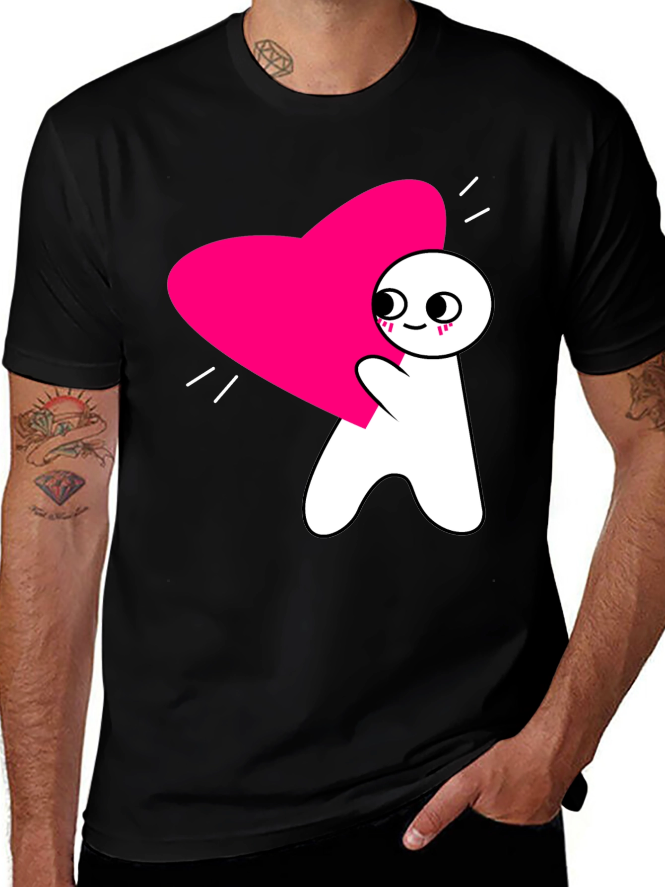 Variant 29 of Heart Hug T-Shirt - Graphic Tee