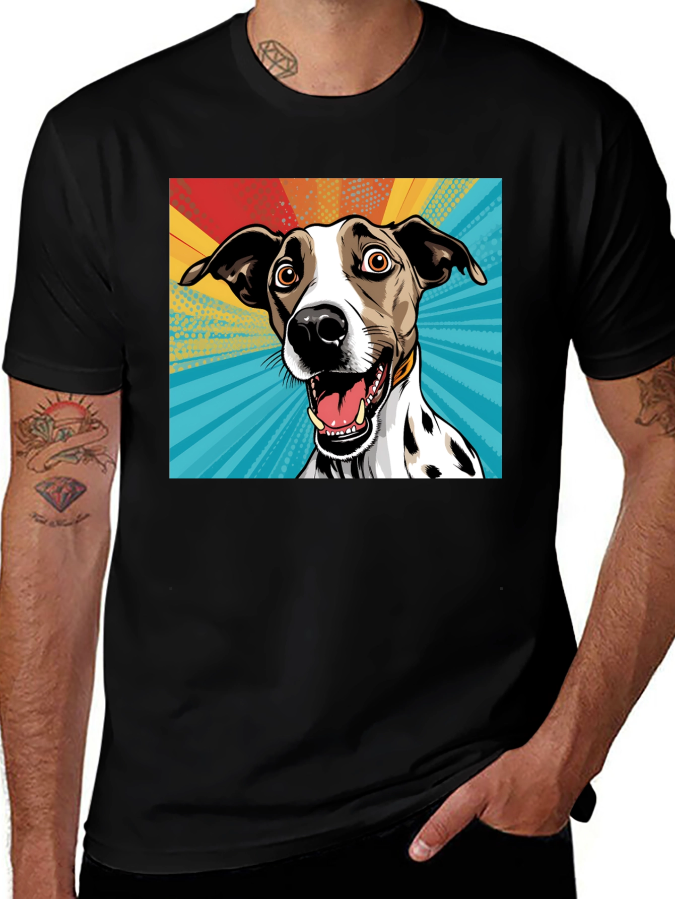 Variant 13 of Dog Cartoon Art T-Shirt - Fun Graphic Tee