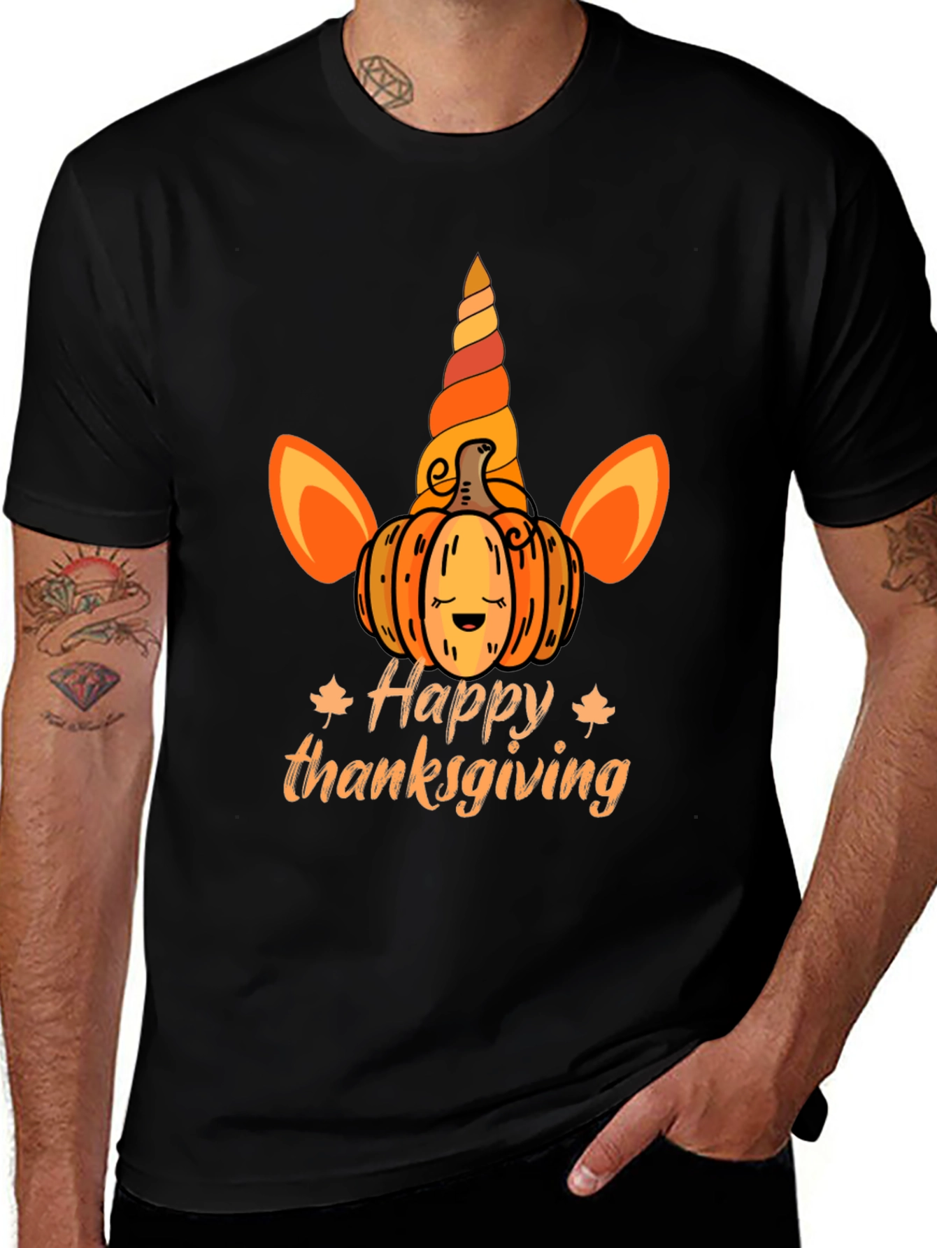 Variant 26 of Happy Thanksgiving Unicorn Pumpkin T-Shirt