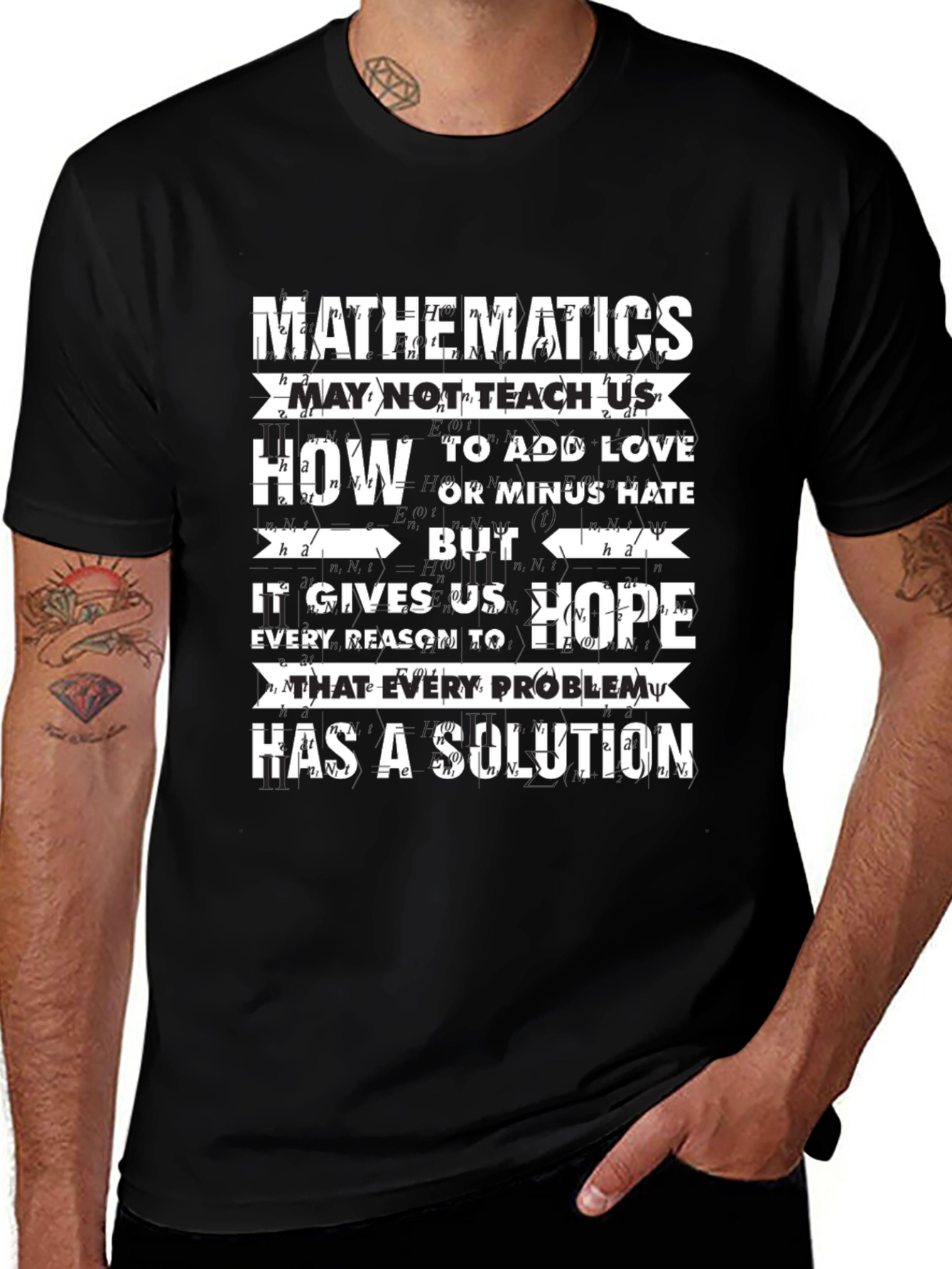 Variant 7 of Mathematics T-Shirt - Equations Give Hope!