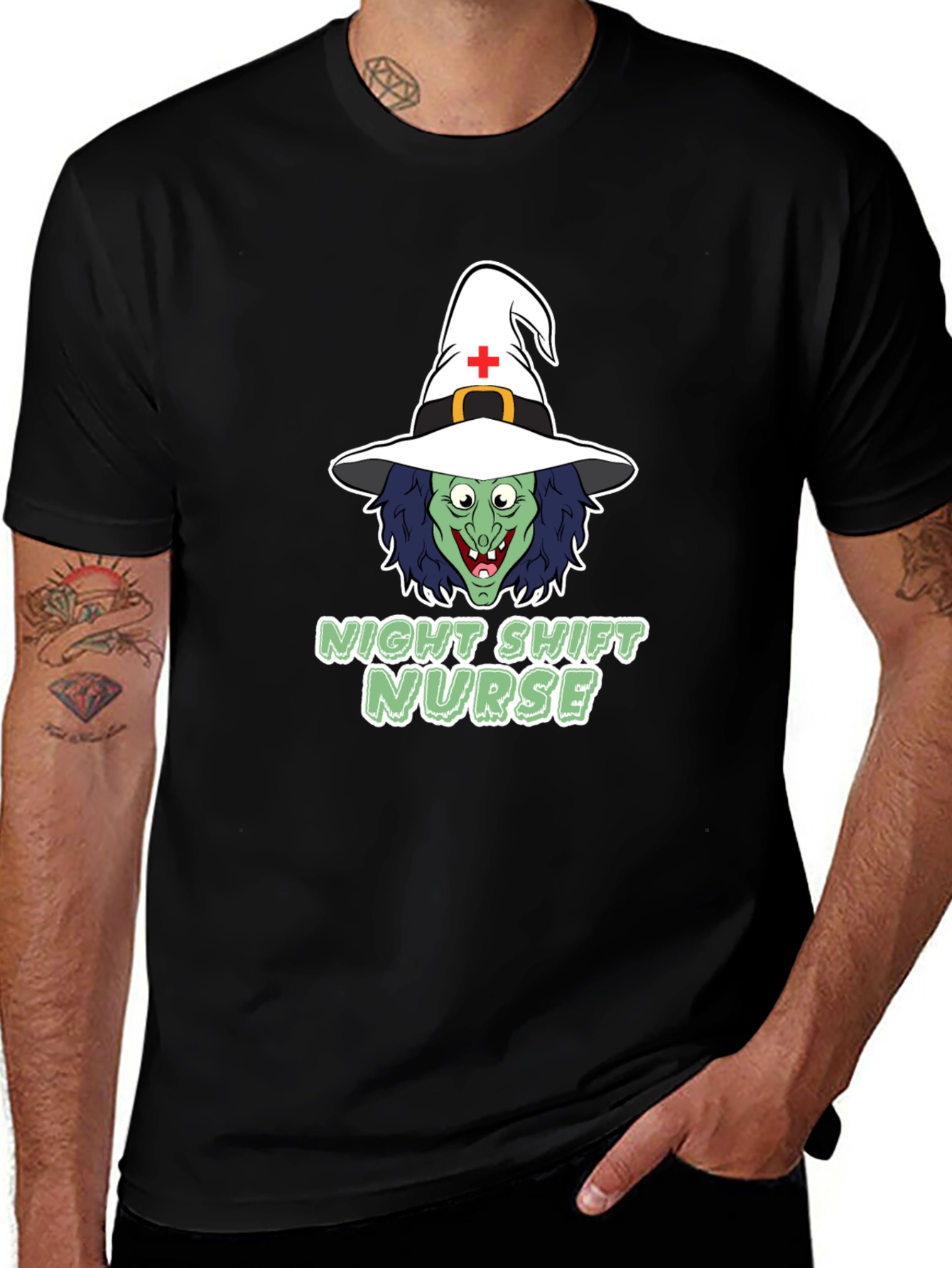Variant 23 of Night Shift Nurse Witch Graphic T-Shirt
