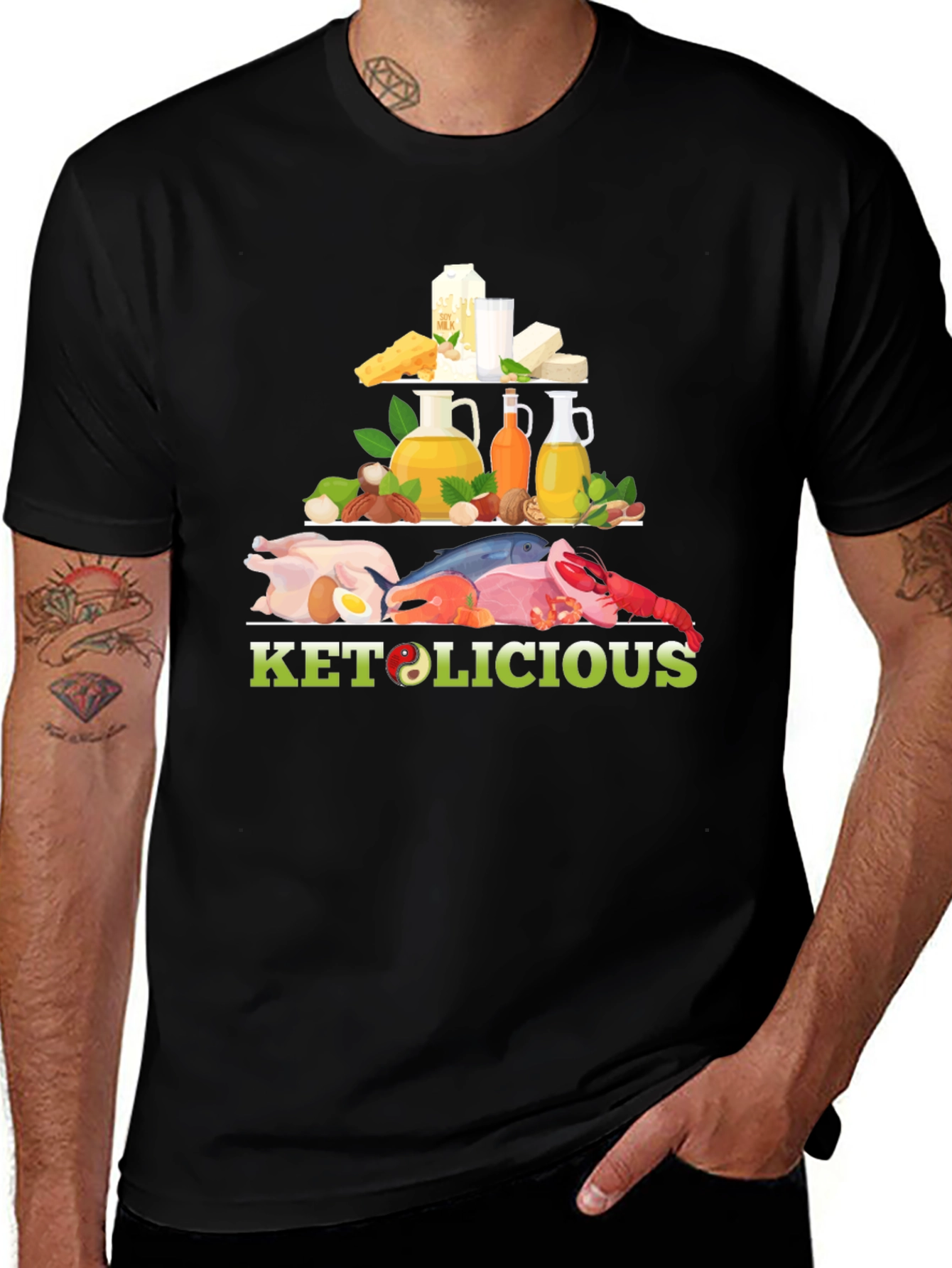 Keto-licious Food Pyramid Graphic Tee