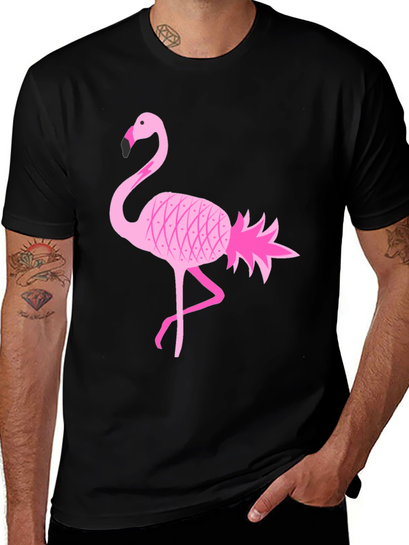 Variant 21 of Pink Flamingo Graphic T-Shirt - Stylish & Fun!