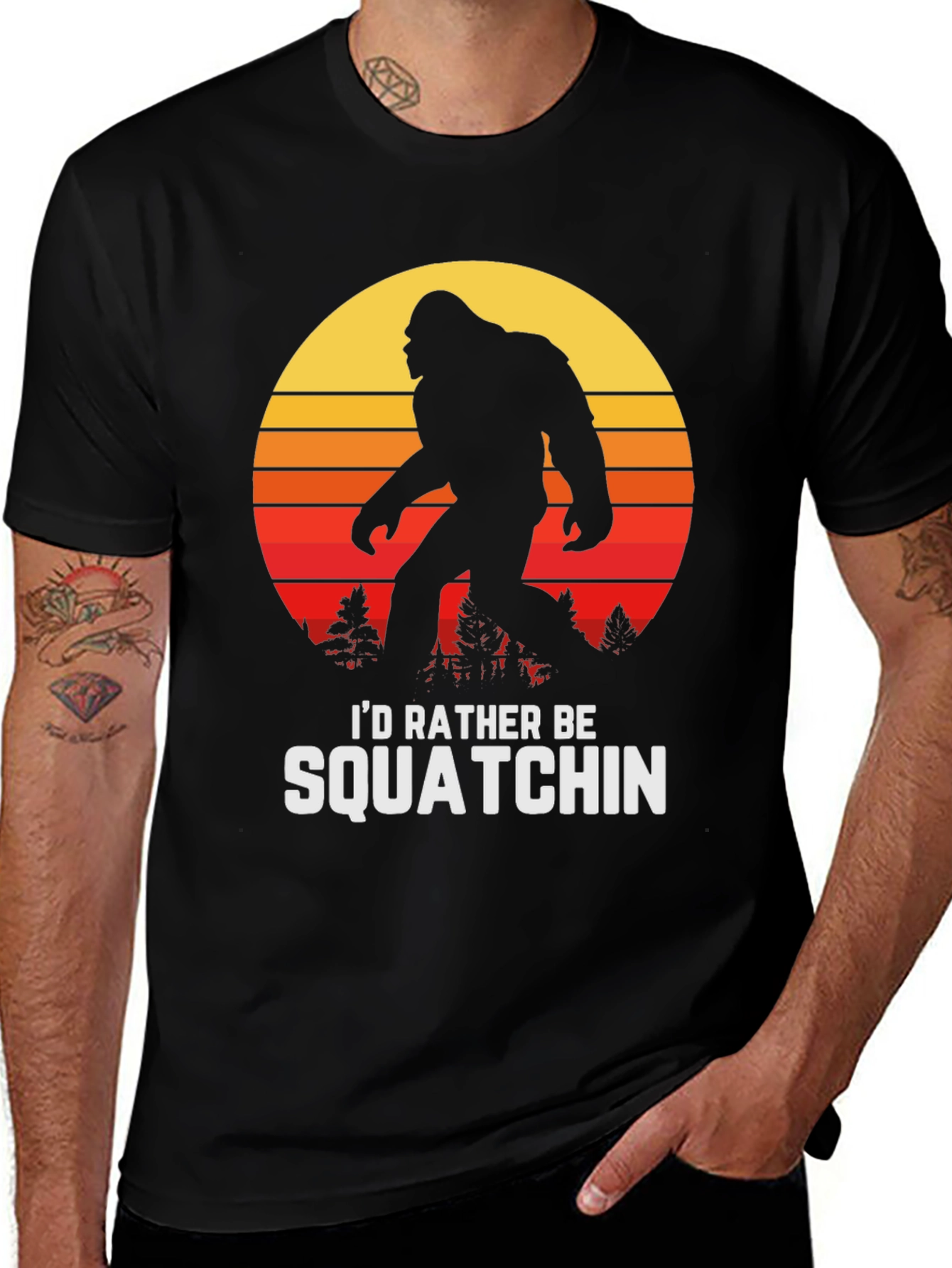 Squatchin' T-Shirt - Bigfoot Adventure Tee