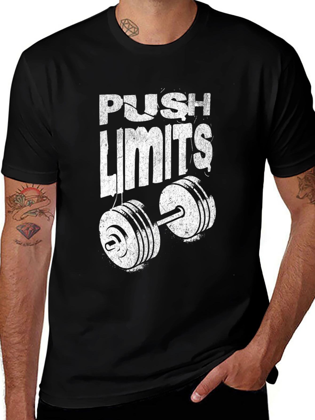 Variant 22 of Push Limits Graphic T-Shirt - Fitness Apparel