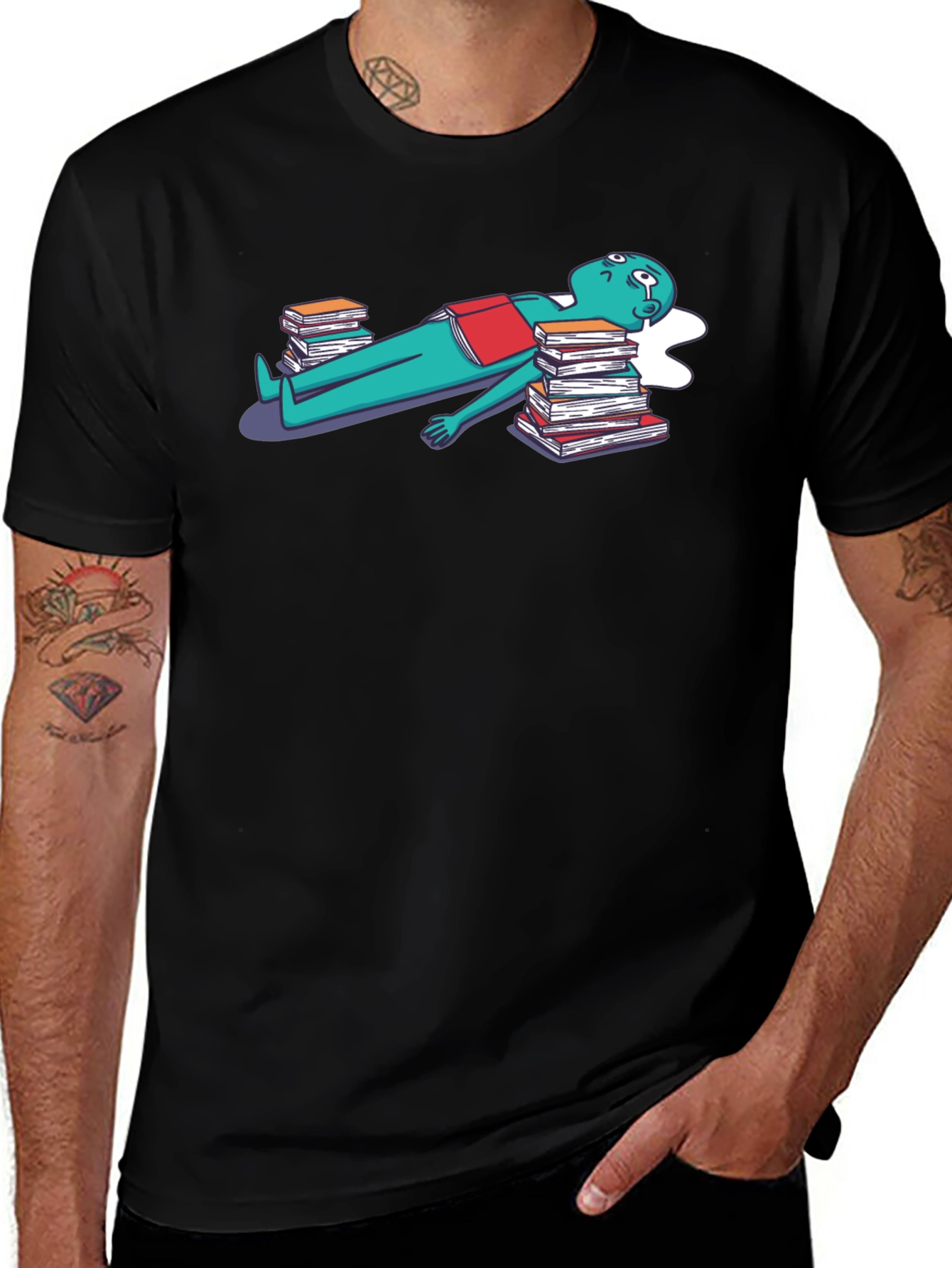 Variant 12 of Bookworm Tee - Literary Humor Graphic T-Shirt