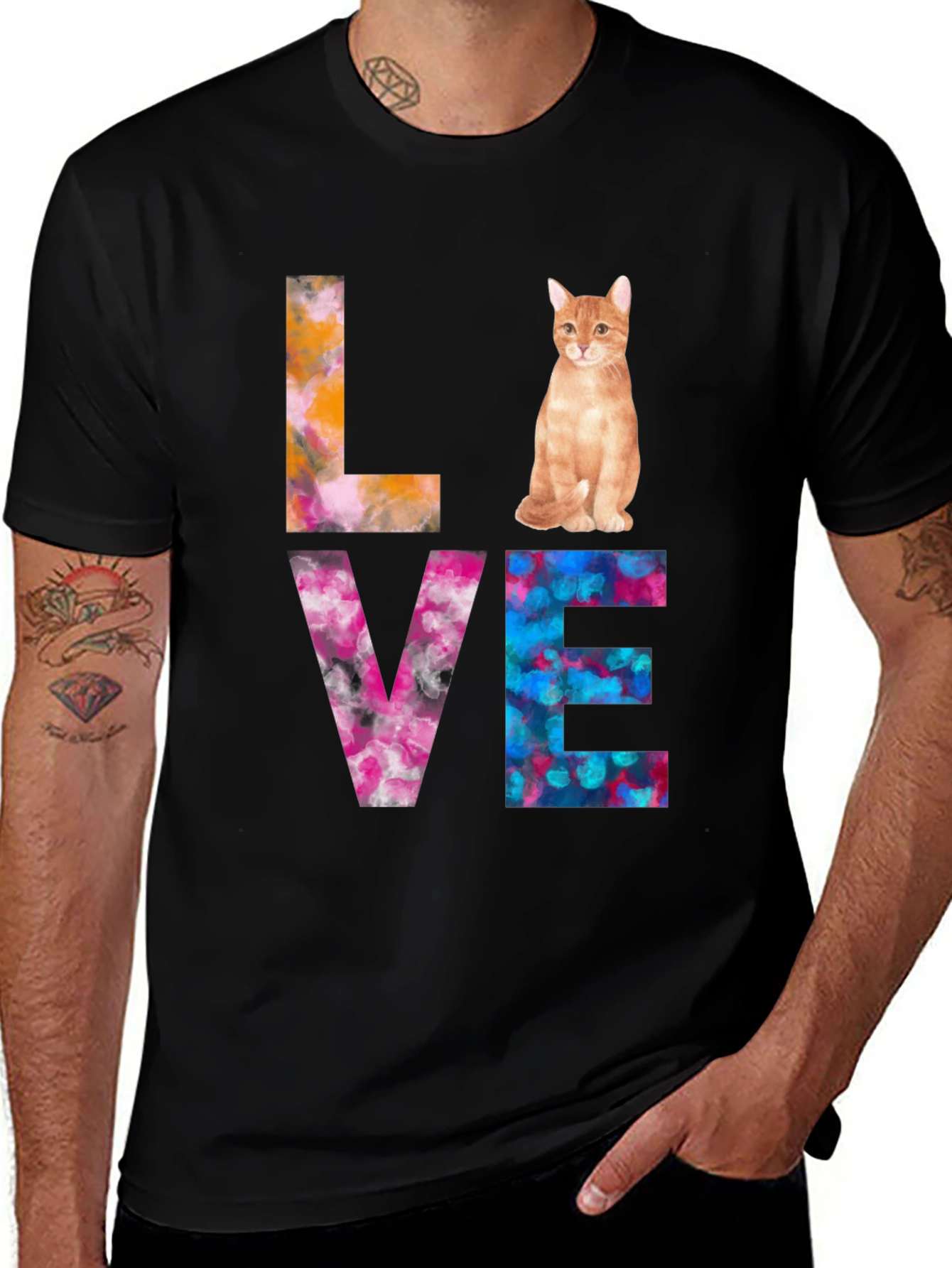 Variant 14 of Love Cat Graphic Tee - Unisex Cotton T-Shirt