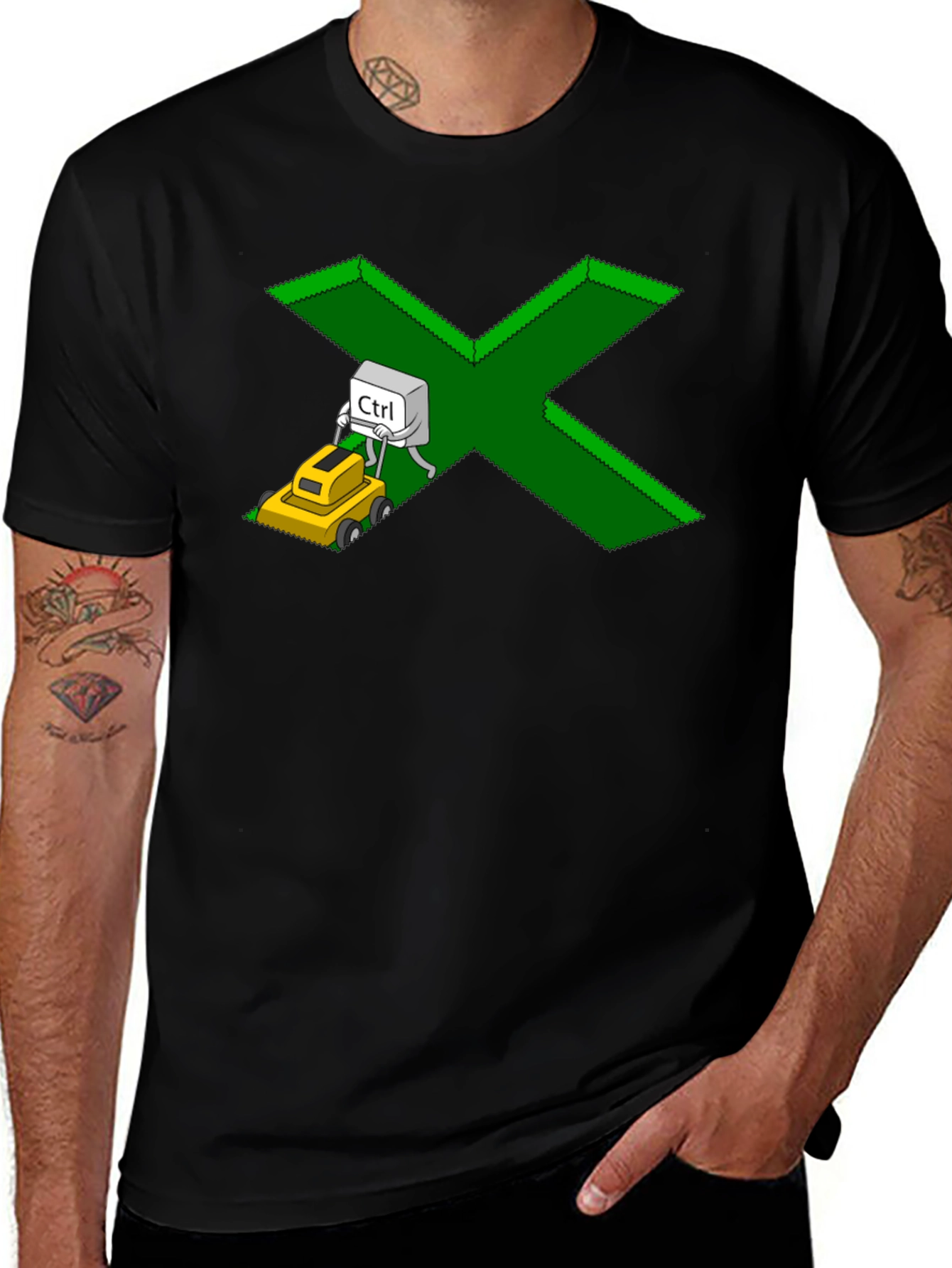 Ctrl+X Lawn Care T-Shirt - Funny Computer Humor Tee