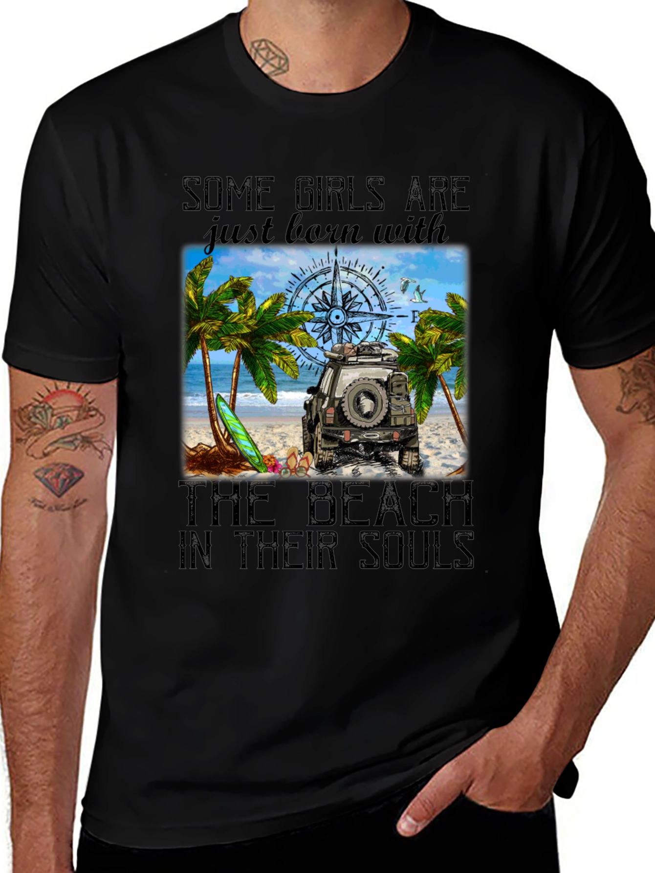 Variant 30 of Beach Soul Graphic Tee - Women's Summer T-Shirt