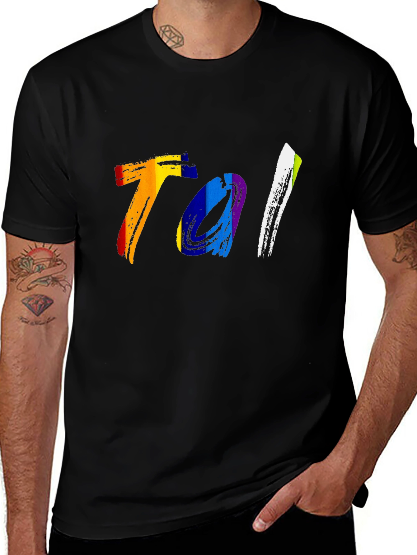 Variant 22 of Rainbow "Tal" Graphic Tee - Bold Style
