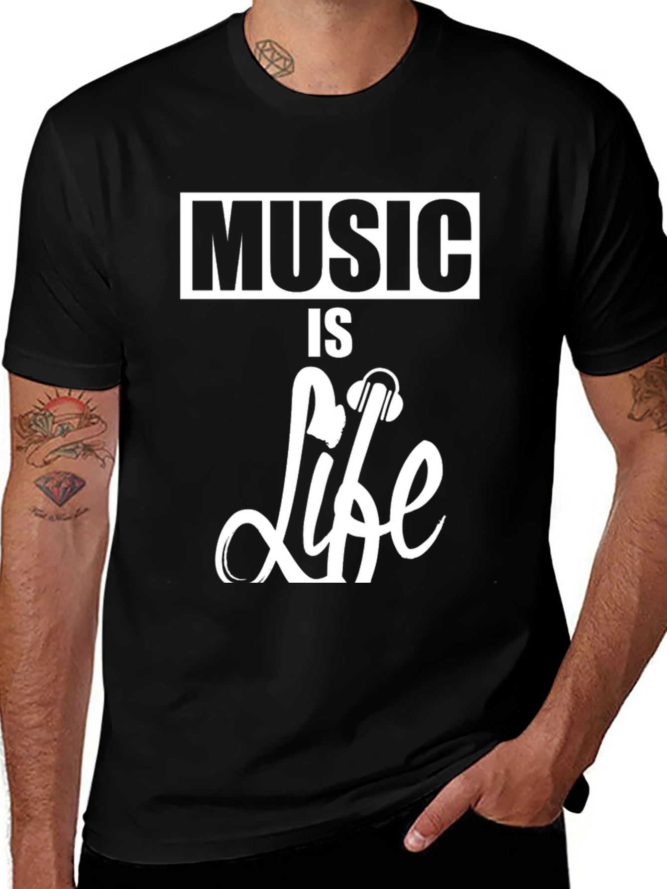 Variant 16 of Music is Life Graphic Tee