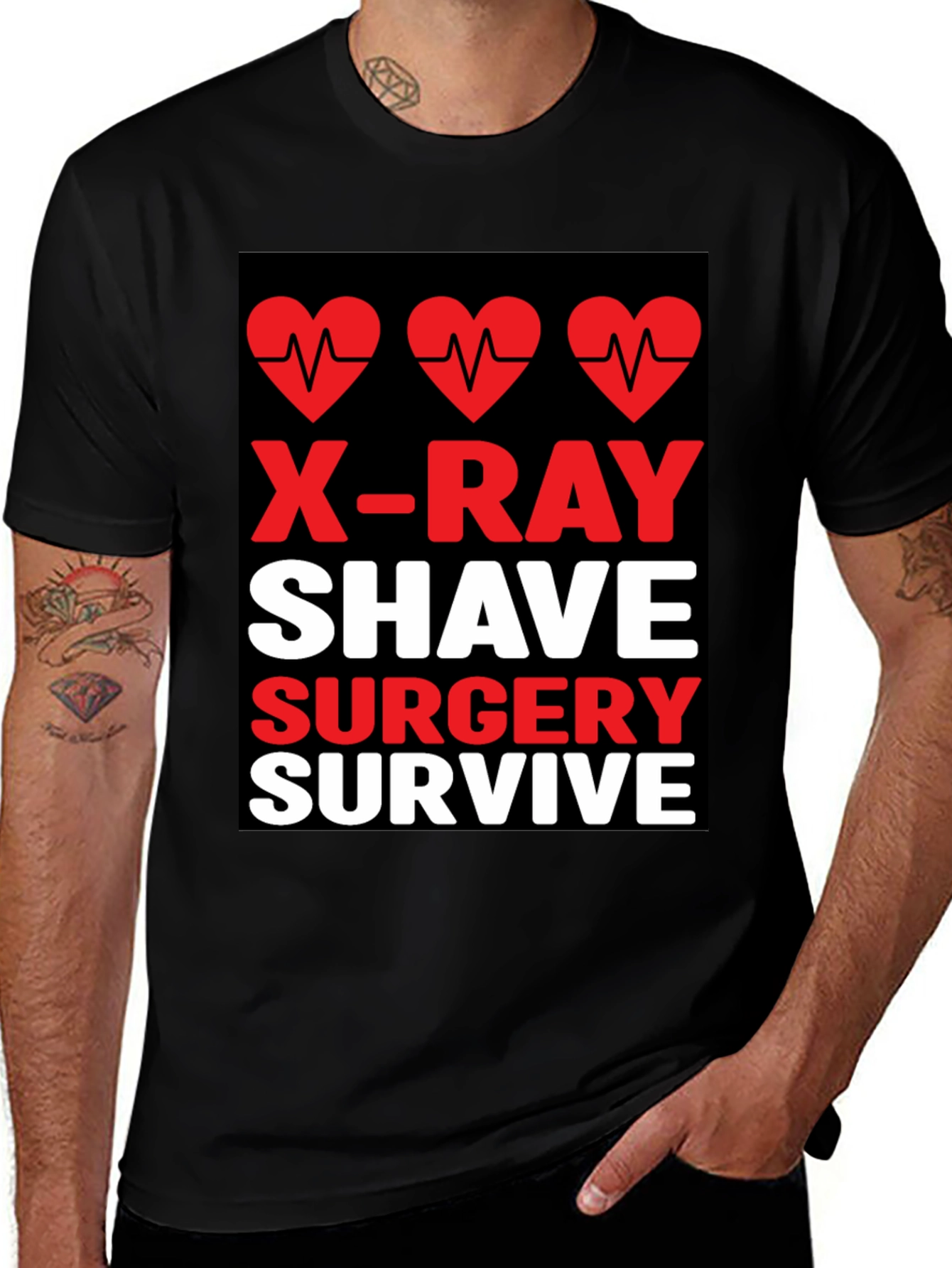 Variant 17 of X-Ray, Shave, Surgery, Survive Graphic Tee