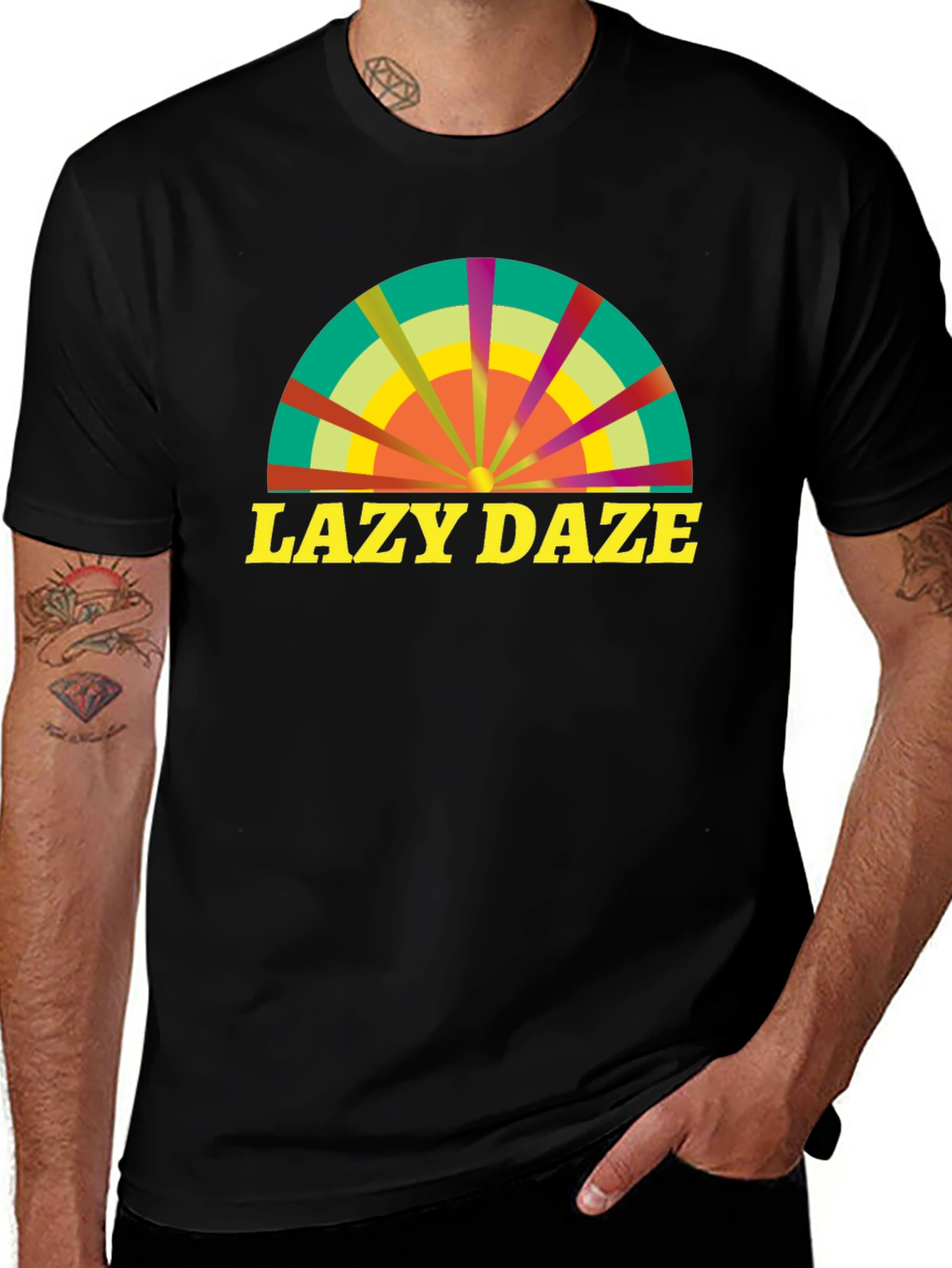 Variant 22 of Lazy Daze Graphic Tee - Retro Style