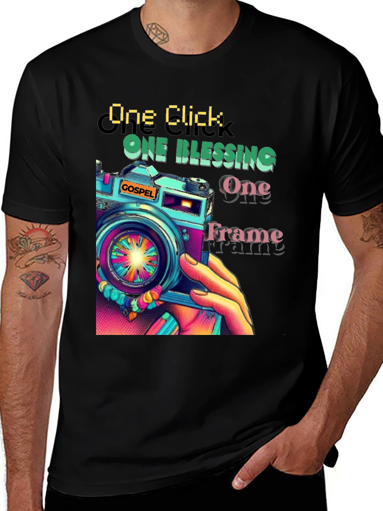 Variant 26 of One Click Blessing Graphic Tee