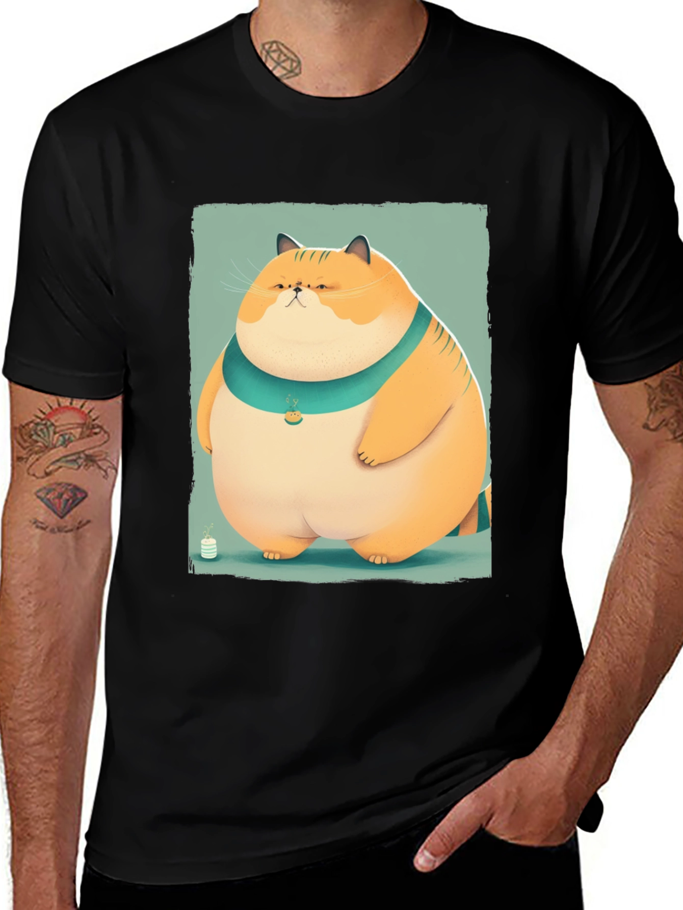 Variant 21 of Cartoon Cat Graphic Tee - Unisex Soft Cotton T-Shirt