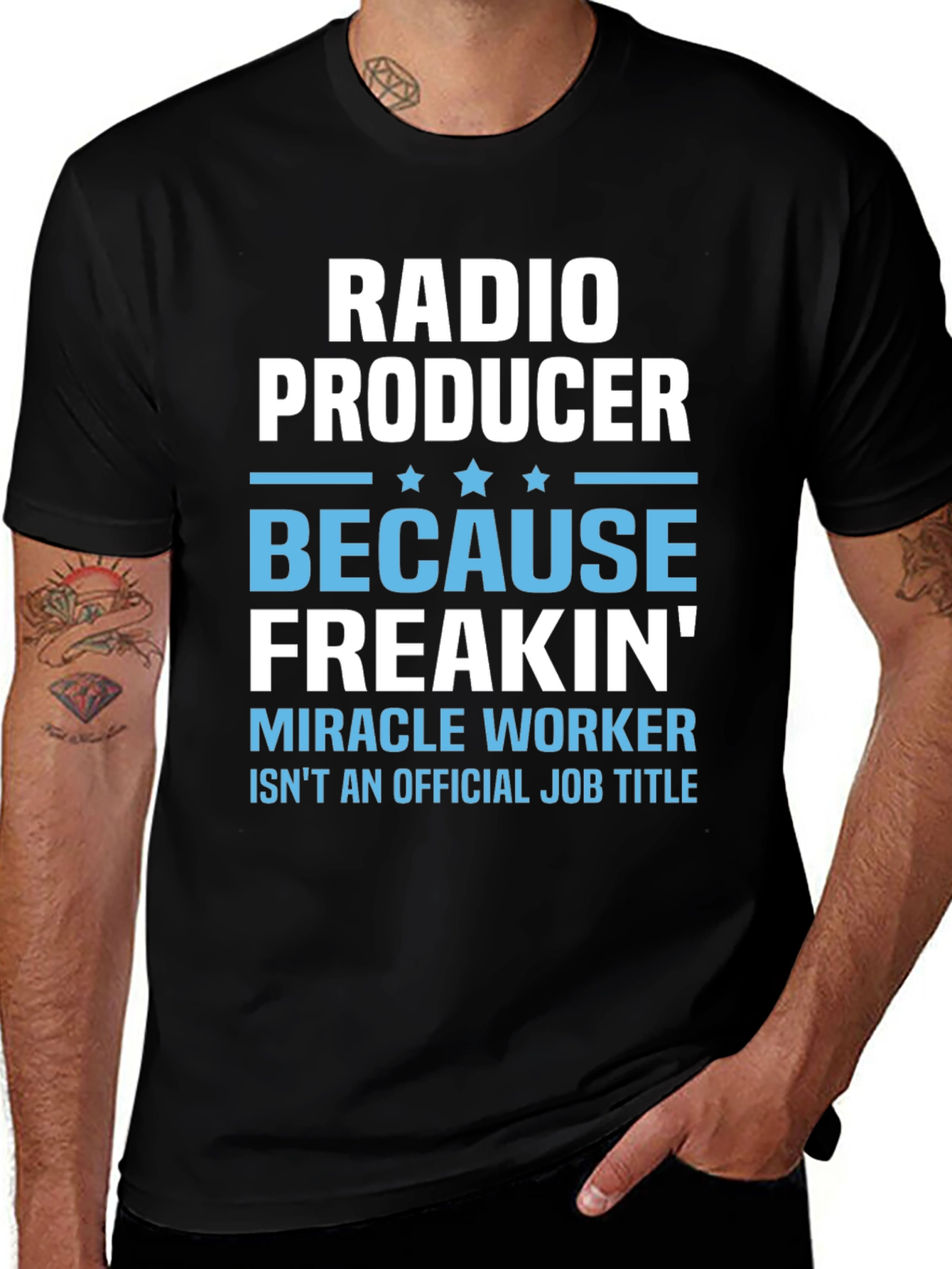 Variant 15 of Radio Producer Funny Job Title T-Shirt
