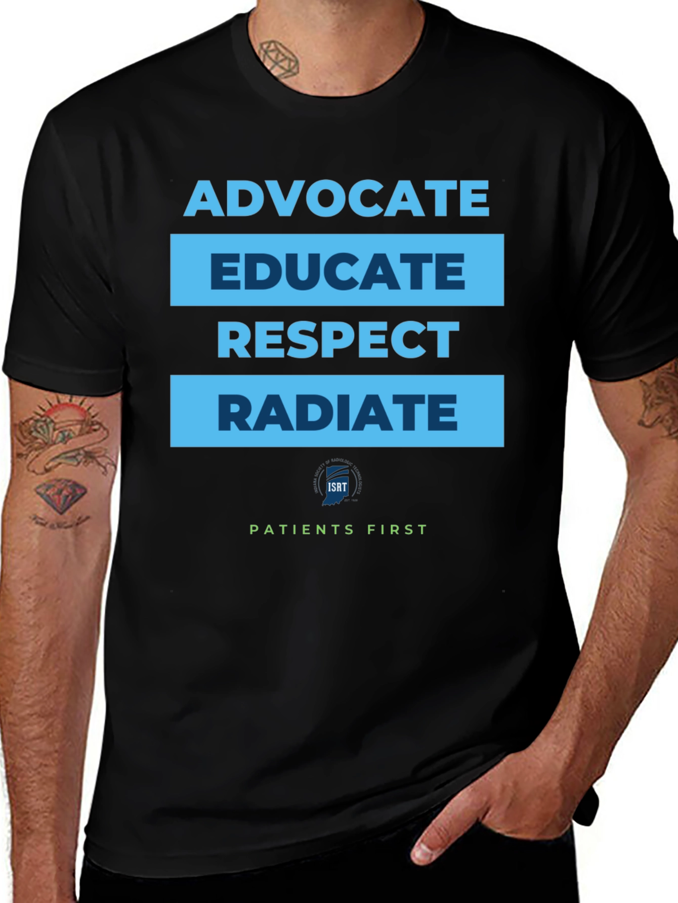 Variant 6 of Advocate Educate Respect Radiate Graphic Tee