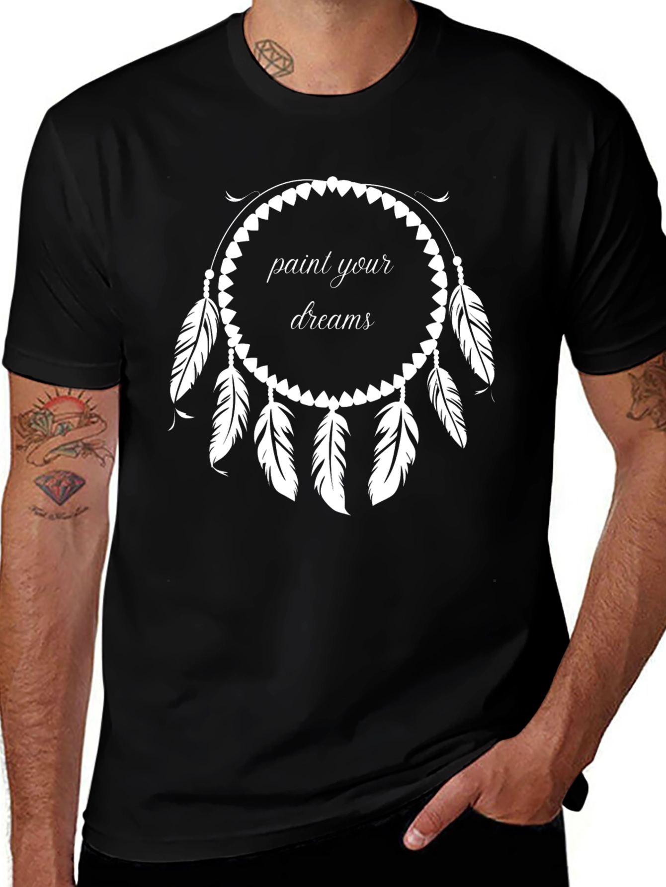 Variant 26 of Dreamcatcher Graphic Tee - Paint Your Dreams