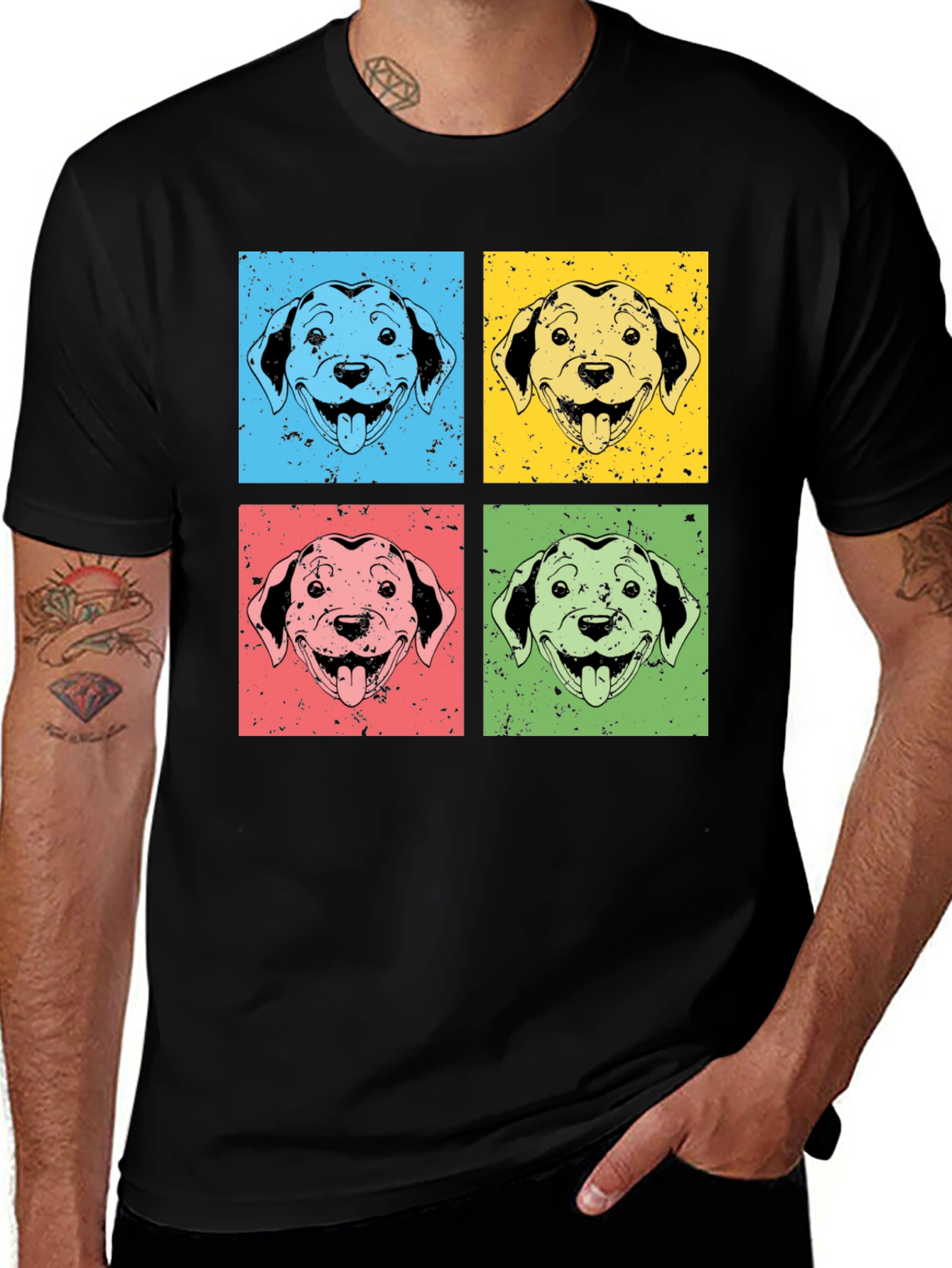 Variant 15 of Pop Art Dog Print T-Shirt