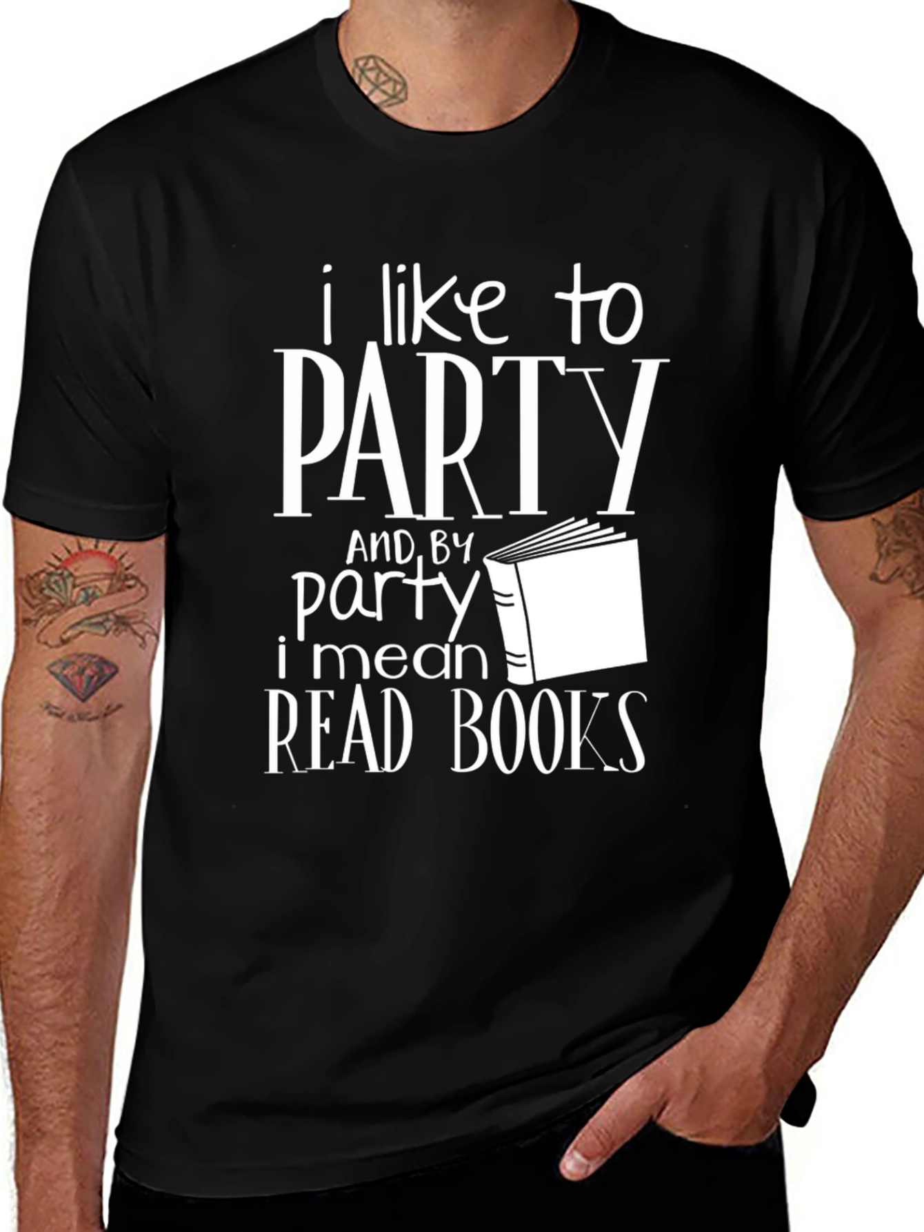Variant 16 of I Like to Party Read Books T-Shirt