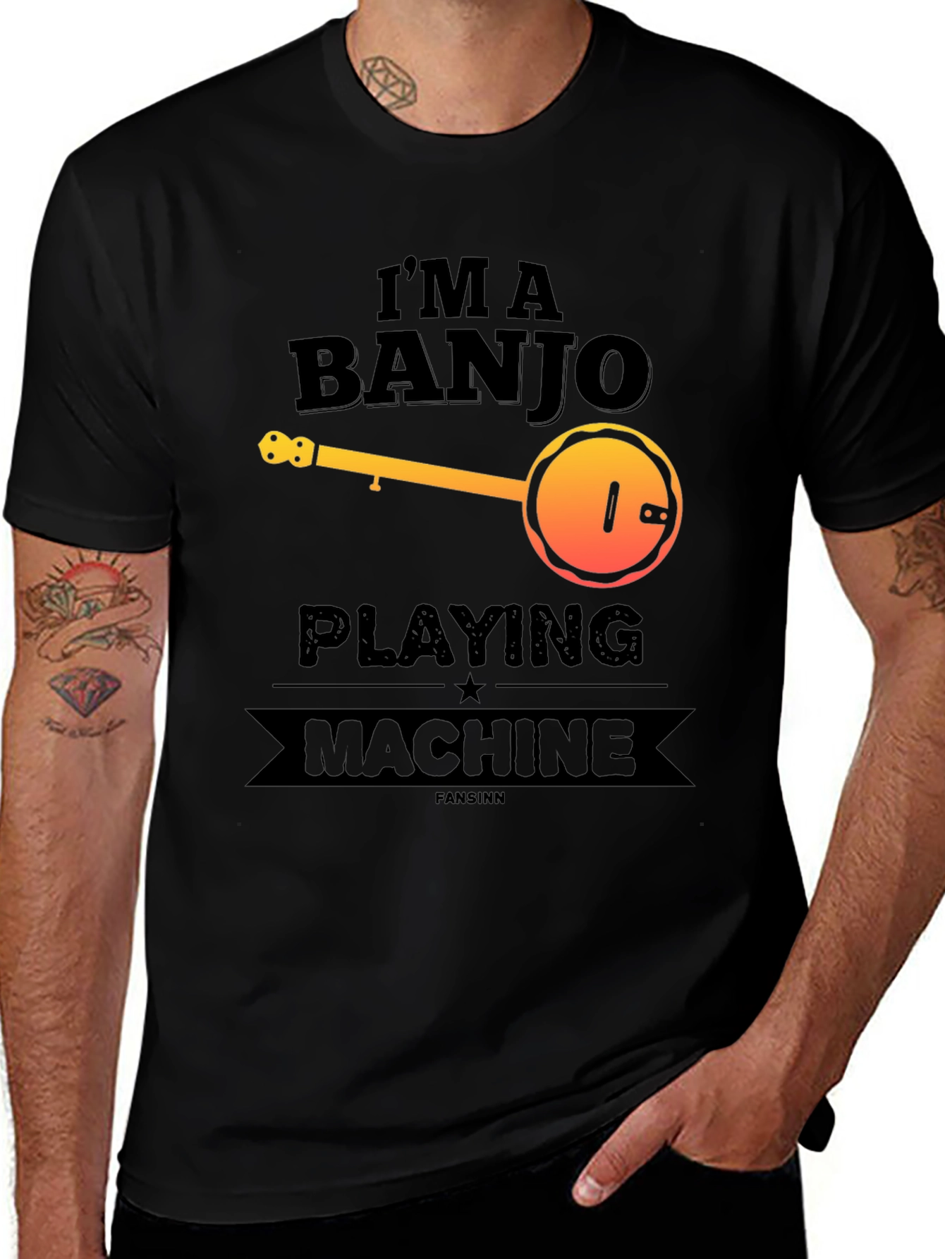 Variant 7 of I'm A Banjo Playing Machine T-Shirt