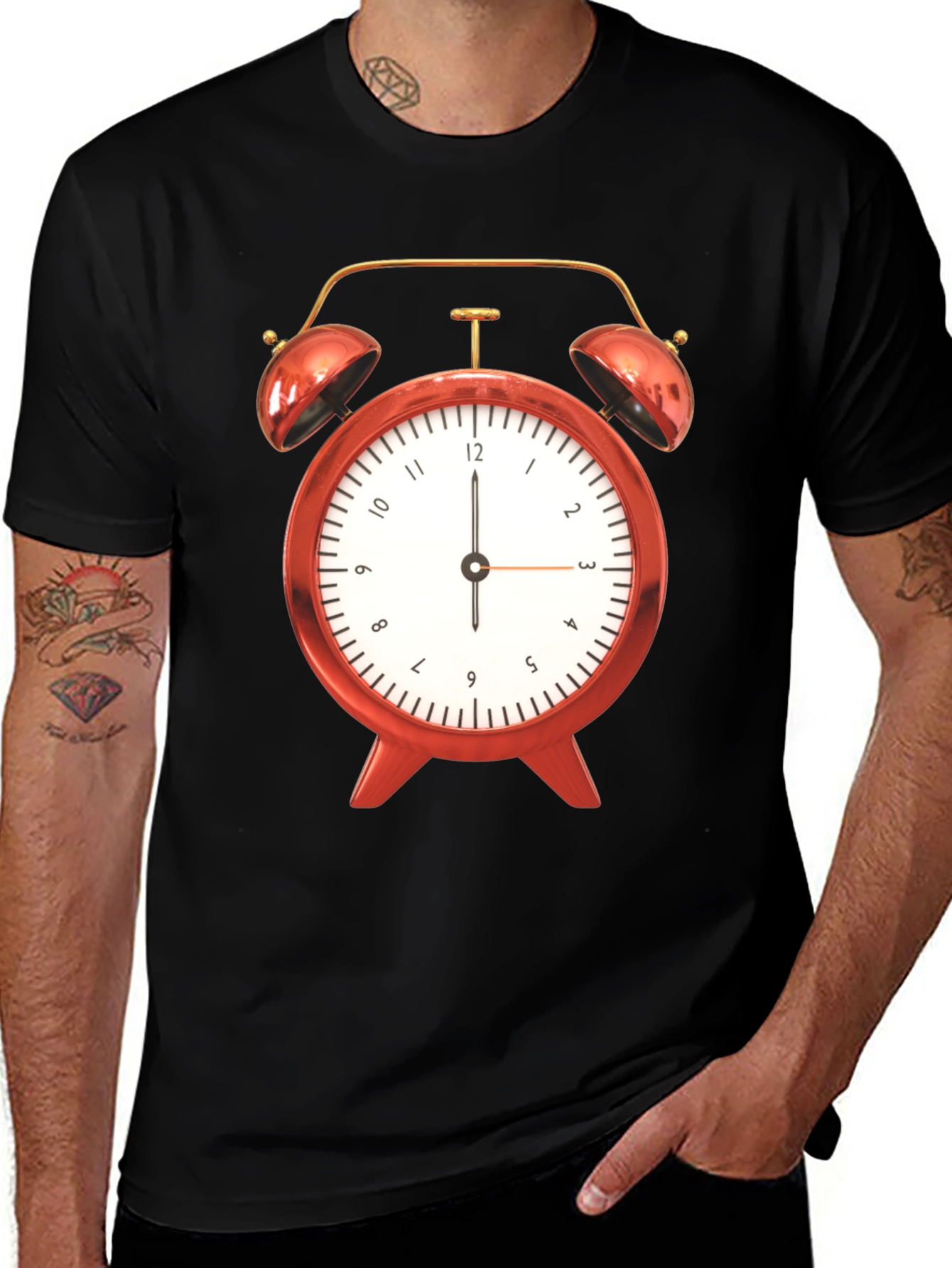 Variant 23 of Alarm Clock Graphic Tee - Black Unisex T-Shirt