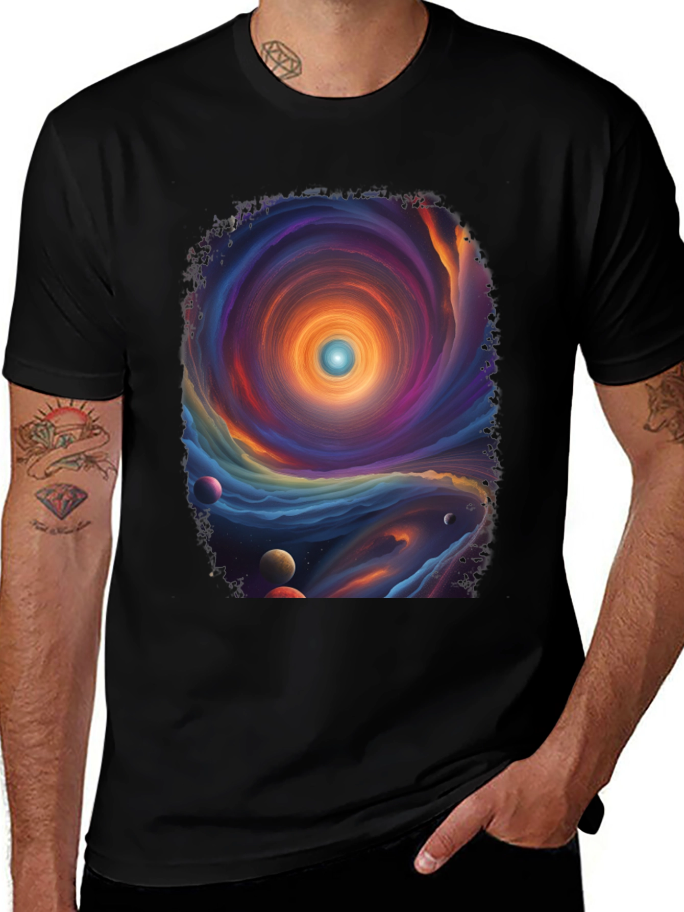 Variant 26 of Cosmic Galaxy T-Shirt - Space Vortex Graphic Tee