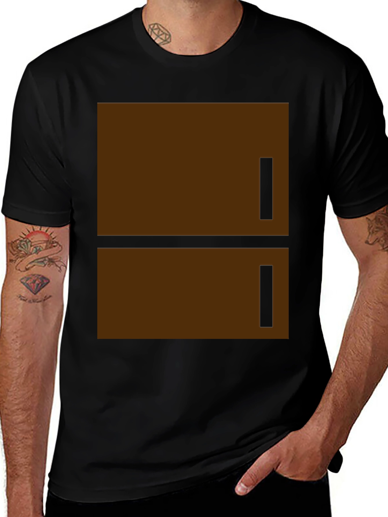 Variant 12 of Retro Refrigerator Graphic T-Shirt - Black