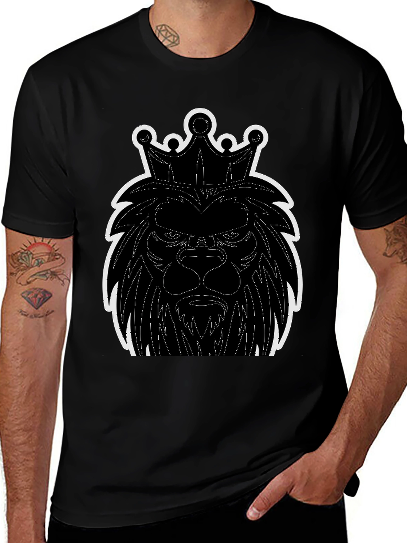 Variant 8 of Lion King Graphic Tee - Black Cotton T-Shirt