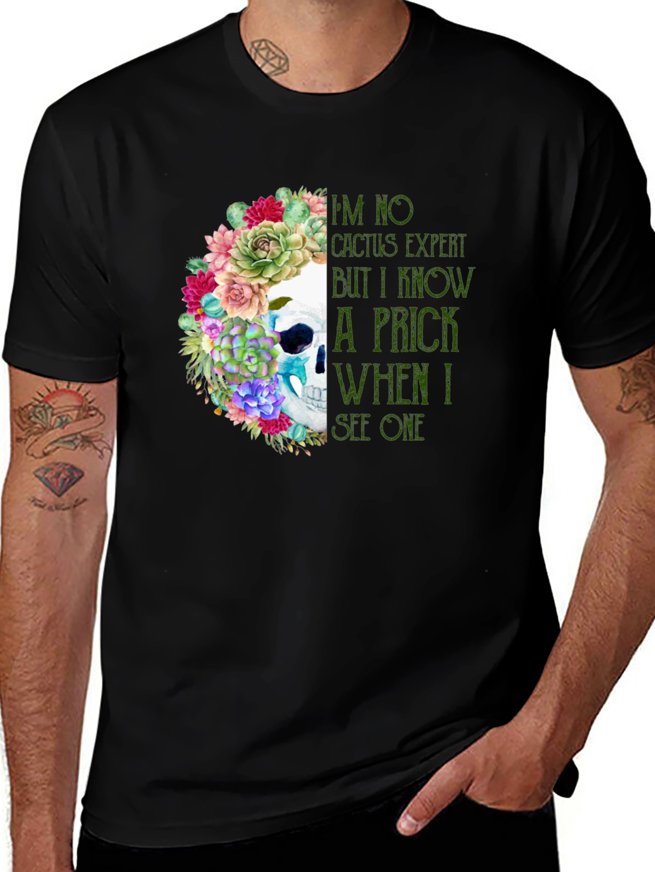Variant 14 of Cactus Expert Skull Graphic T-Shirt