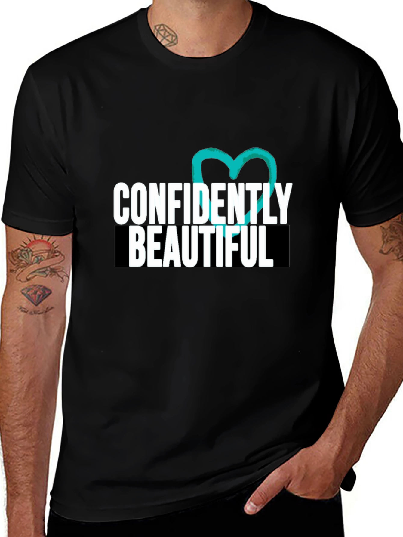 Variant 17 of Confidently Beautiful Graphic Tee - Soft Black Unisex T-Shirt