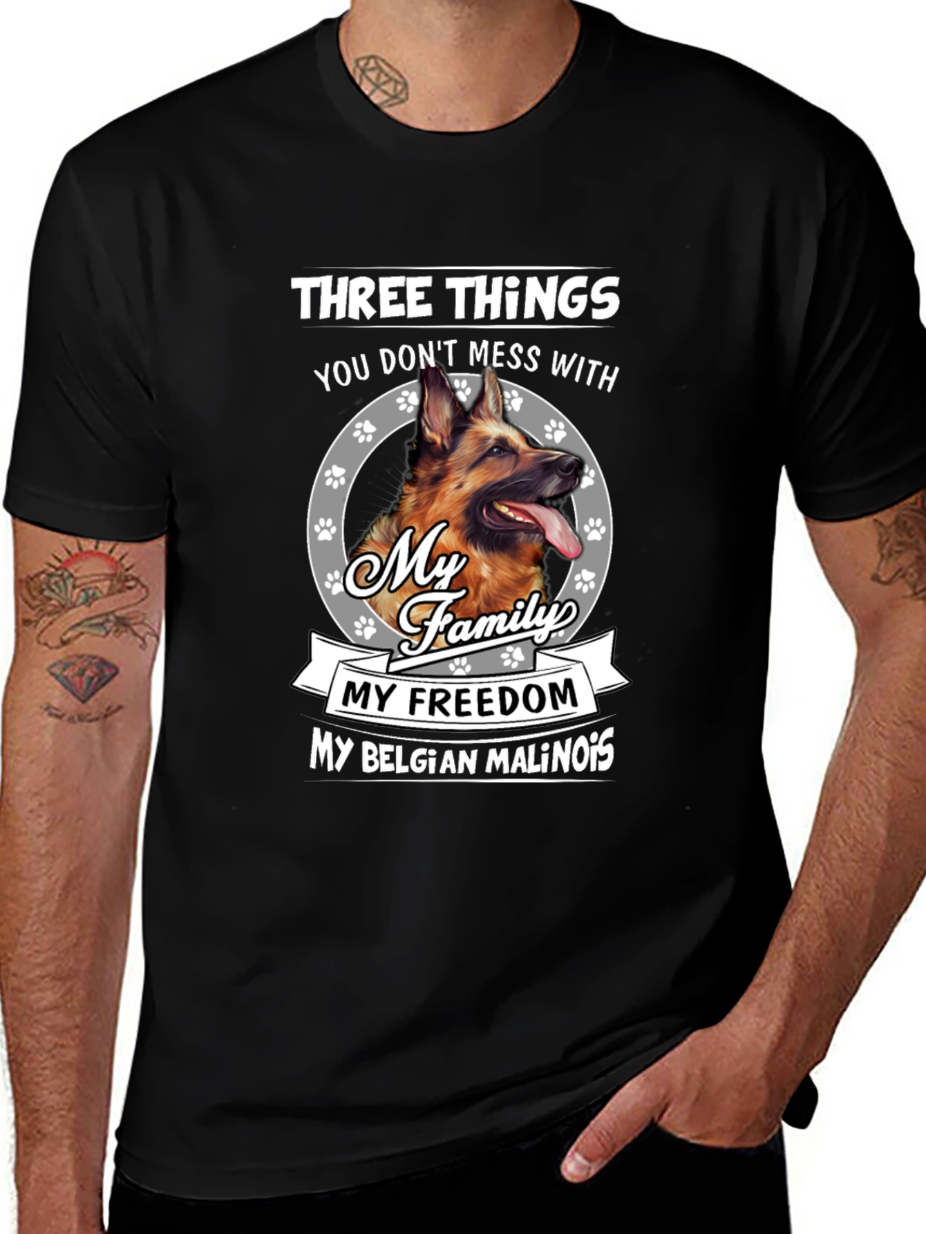 Variant 12 of Dog Lover T-Shirt: Three Things Don't Mess With